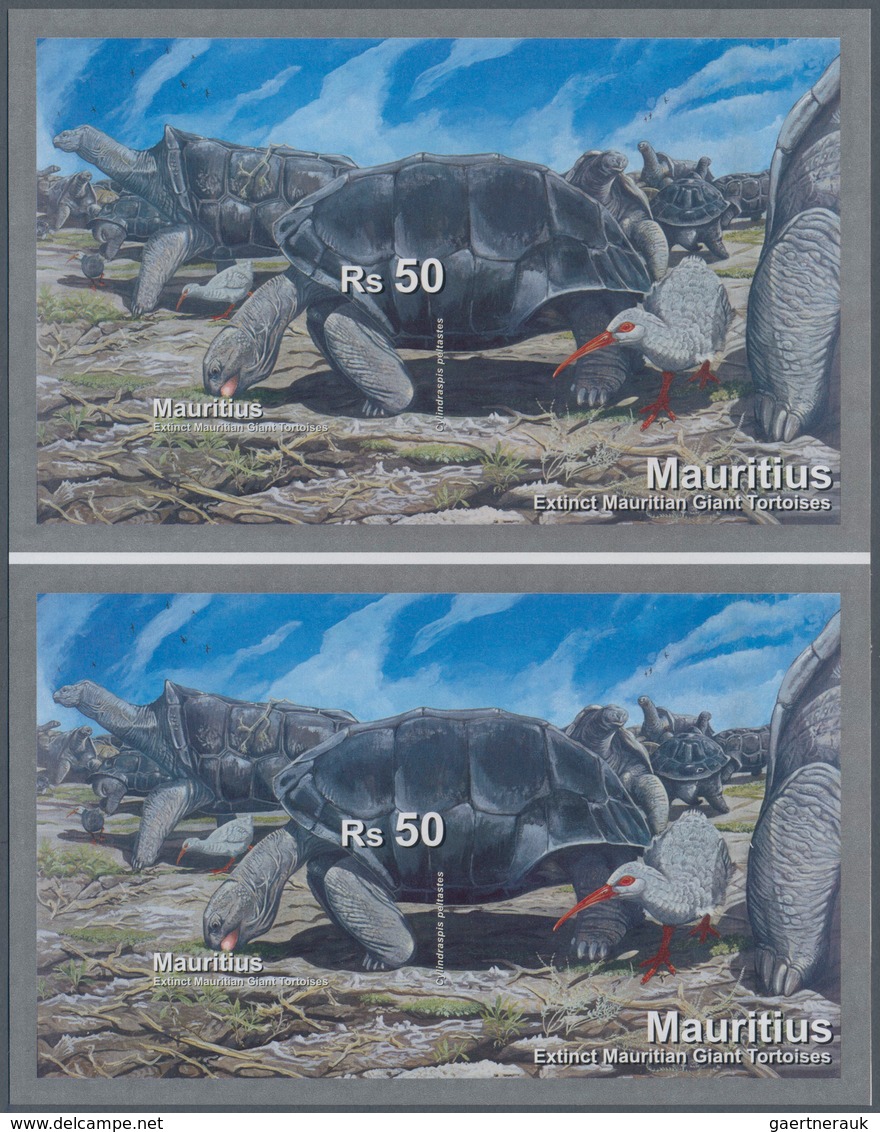 Thematik: Tiere-Schildkröten / Animals-turtles: 2009, Mauritius. IMPERFORATE Souvenir Sheet In A Ver - Schildpadden