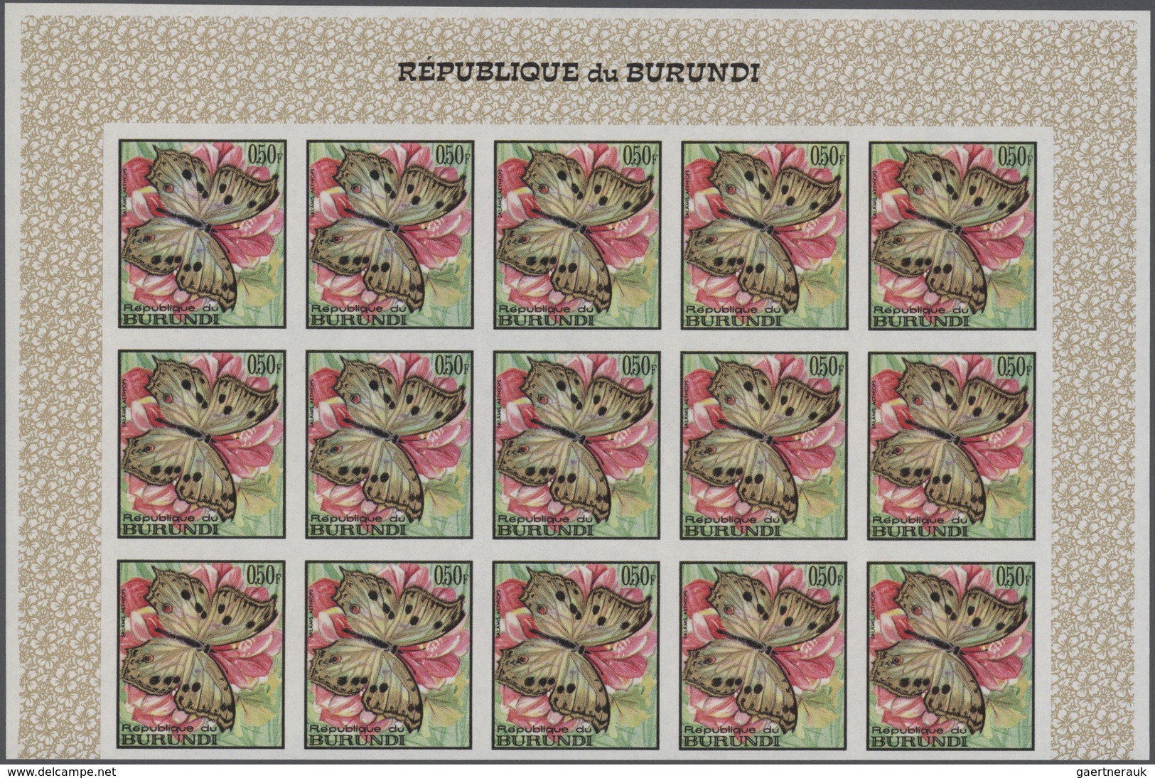 Thematik: Tiere-Schmetterlinge / Animals-butterflies: 1968, BURUNDI: Butterflies Complete Set Of 16 - Vlinders