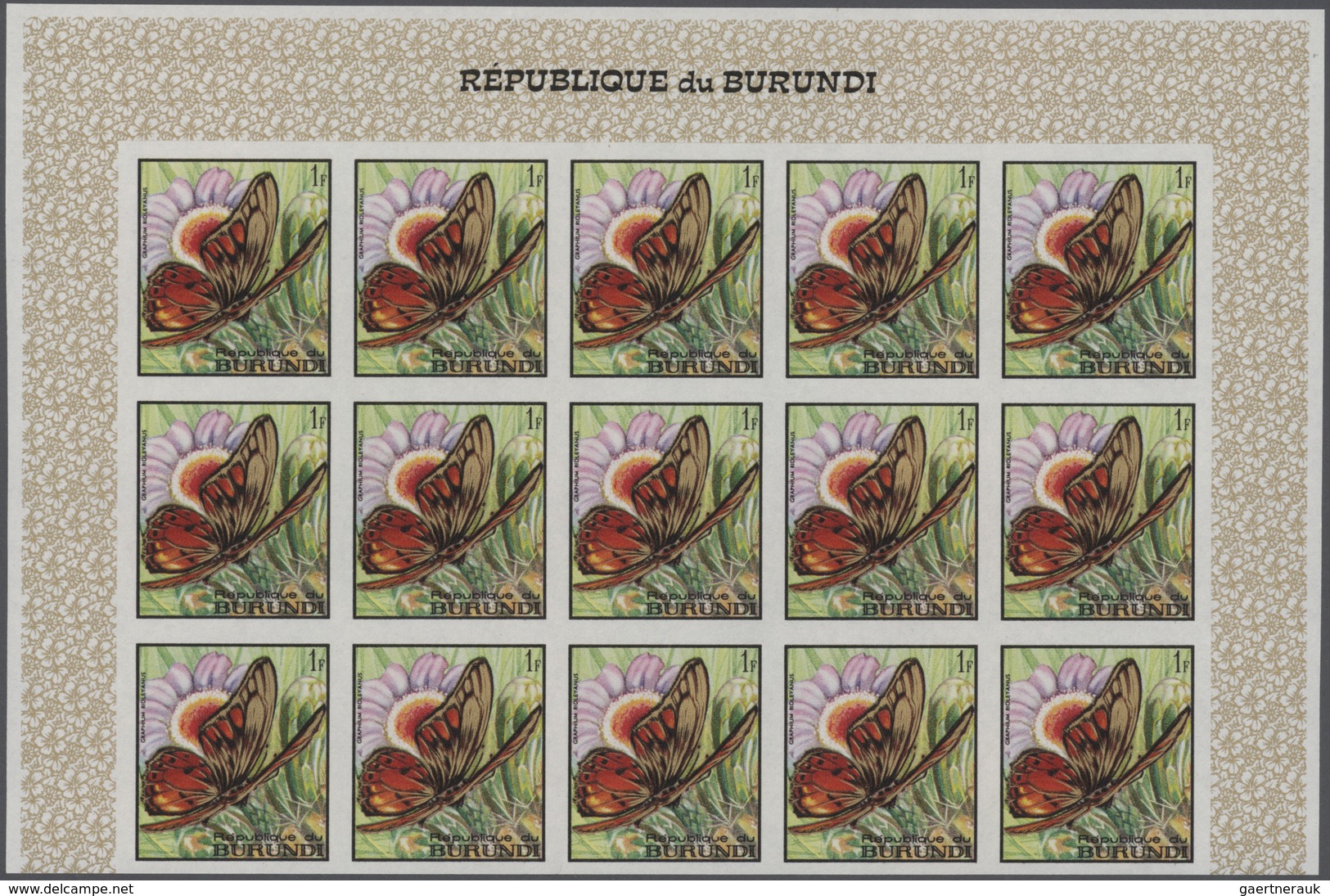 Thematik: Tiere-Schmetterlinge / Animals-butterflies: 1968, BURUNDI: Butterflies Complete Set Of 16 - Vlinders