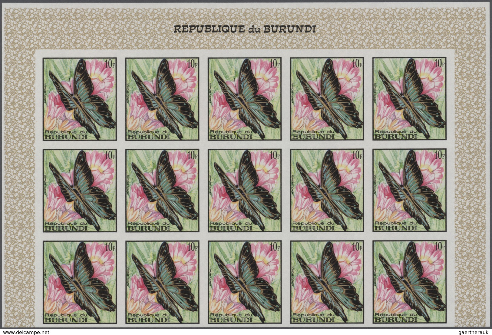 Thematik: Tiere-Schmetterlinge / Animals-butterflies: 1968, BURUNDI: Butterflies Complete Set Of 16 - Butterflies