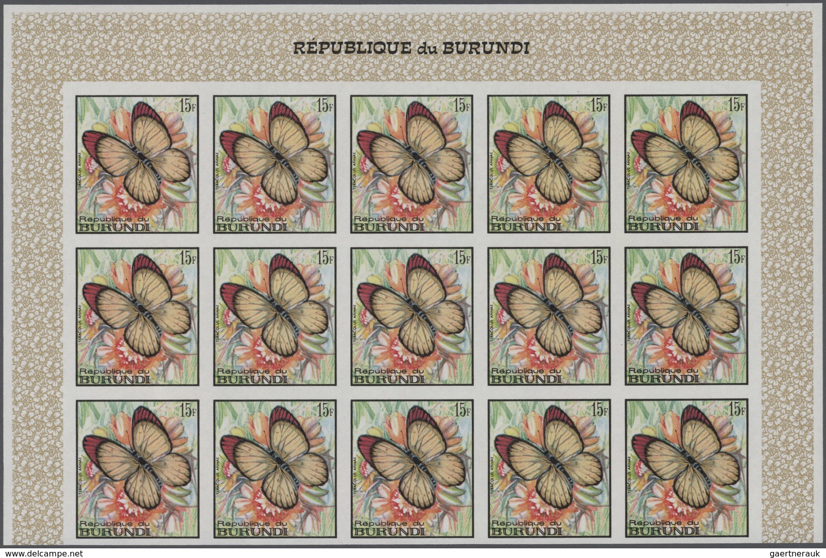 Thematik: Tiere-Schmetterlinge / Animals-butterflies: 1968, BURUNDI: Butterflies Complete Set Of 16 - Vlinders