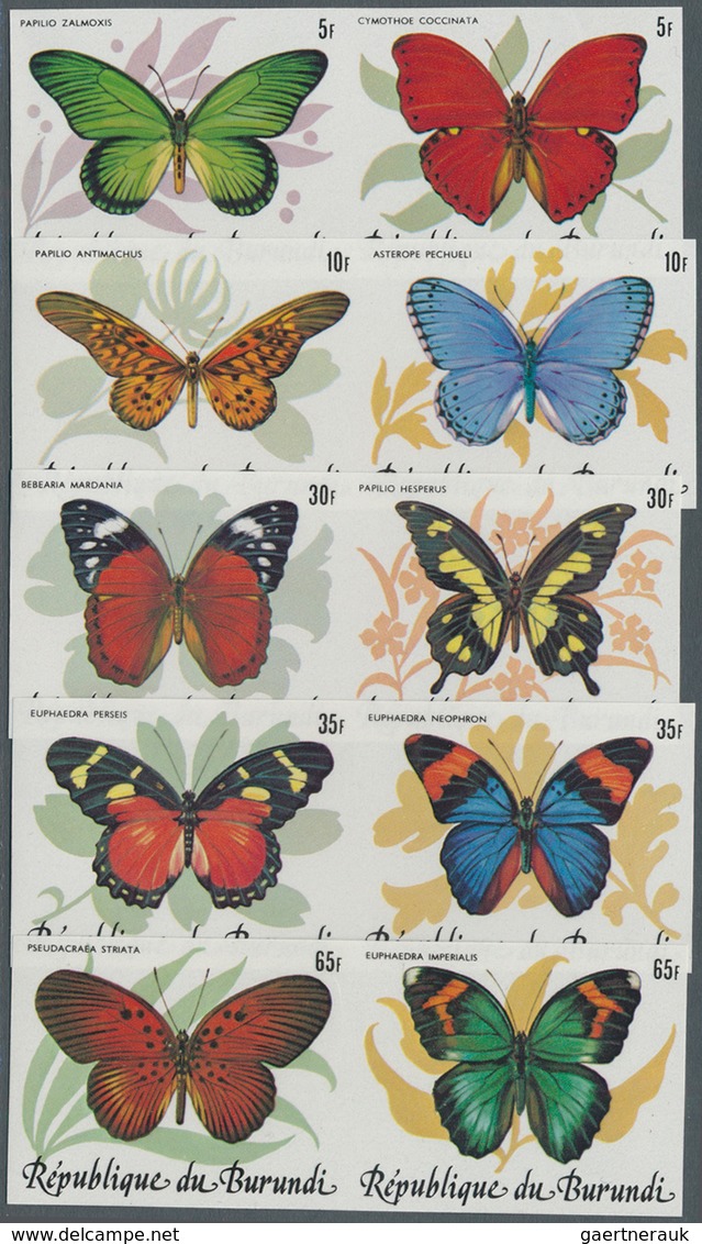 Thematik: Tiere-Schmetterlinge / Animals-butterflies: 1984, BURUNDI: Butterflies Complete Perforate - Butterflies