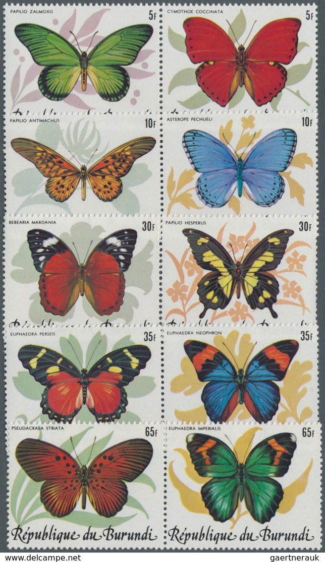 Thematik: Tiere-Schmetterlinge / Animals-butterflies: 1984, BURUNDI: Butterflies Complete Perforate - Vlinders