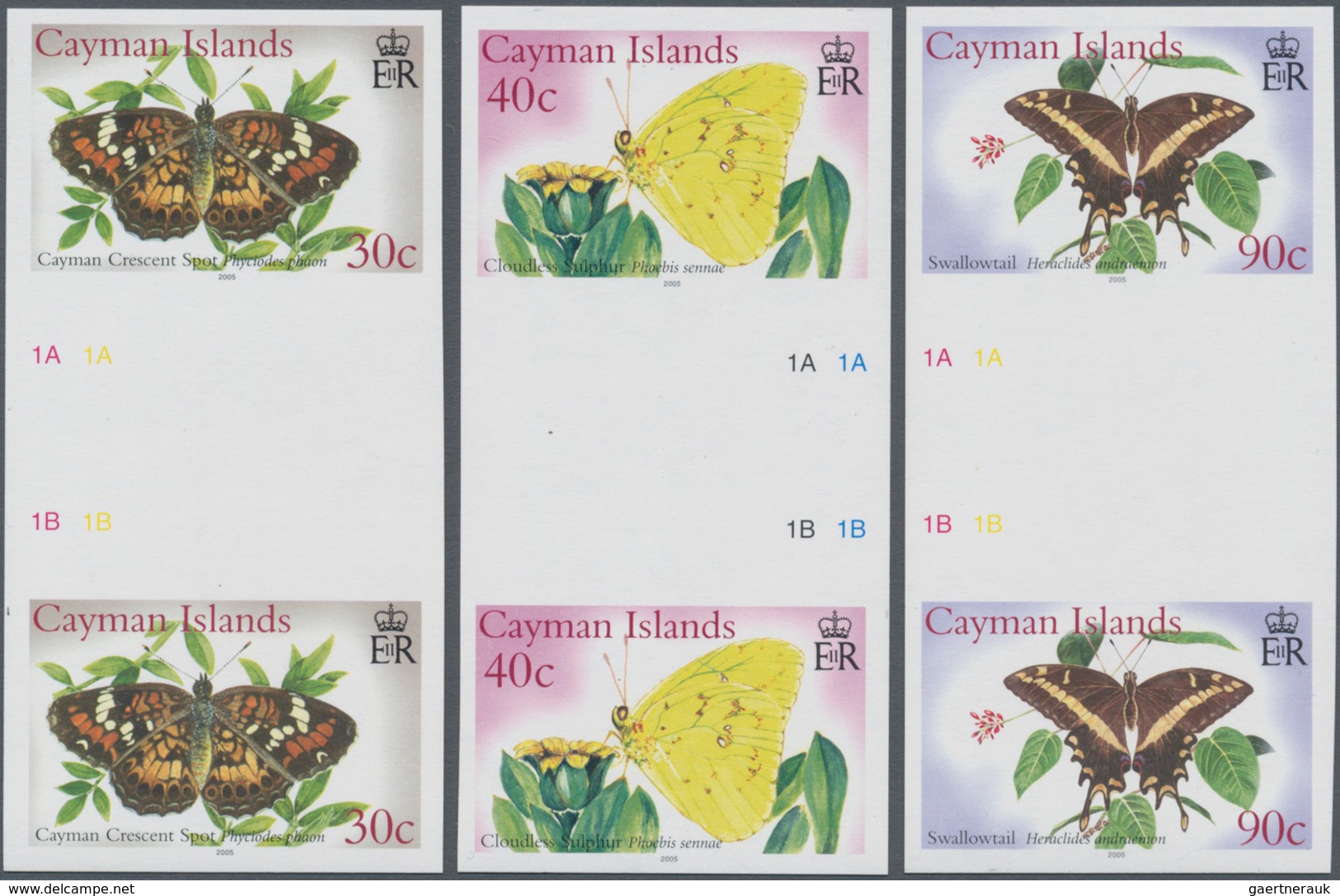 Thematik: Tiere-Schmetterlinge / Animals-butterflies: 2005, CAYMAN ISLANDS: Butterflies Complete Set - Butterflies