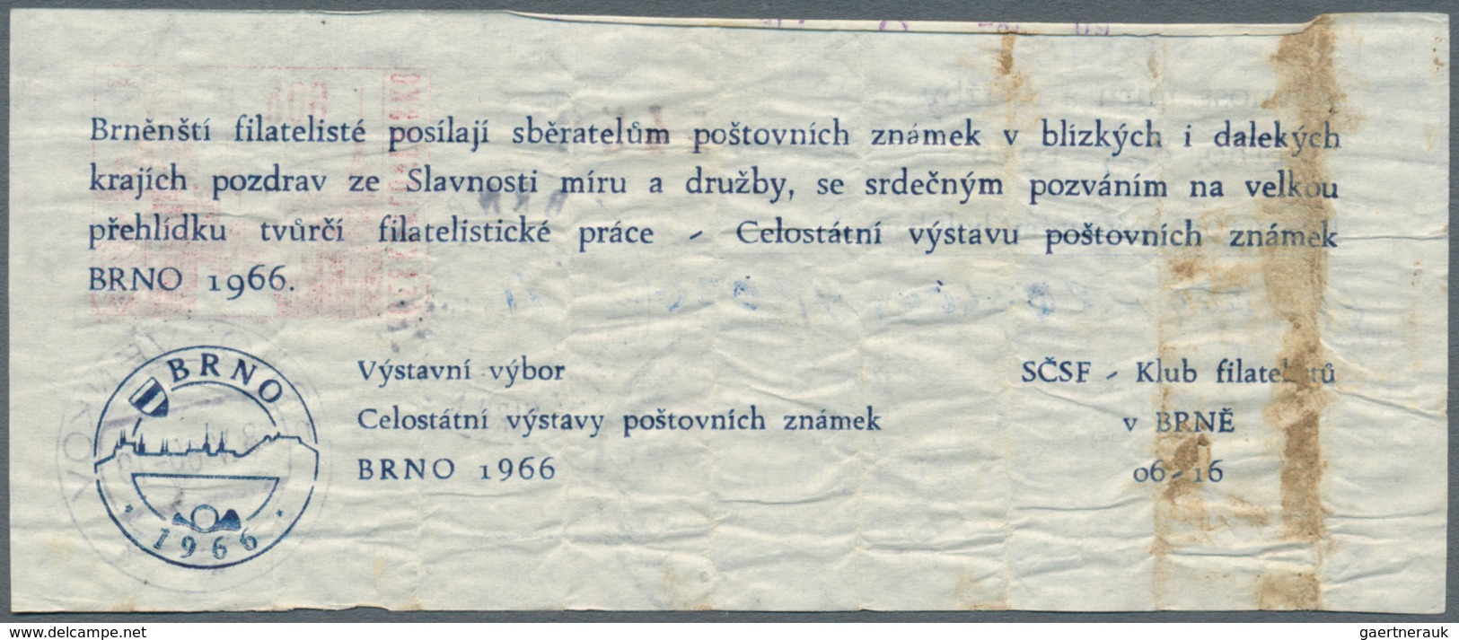 Thematik: Tiere-Tauben / Animals-pigeons: 1966, CSSR Pigeongram Stationery 60h With Respective Picto - Duiven En Duifachtigen