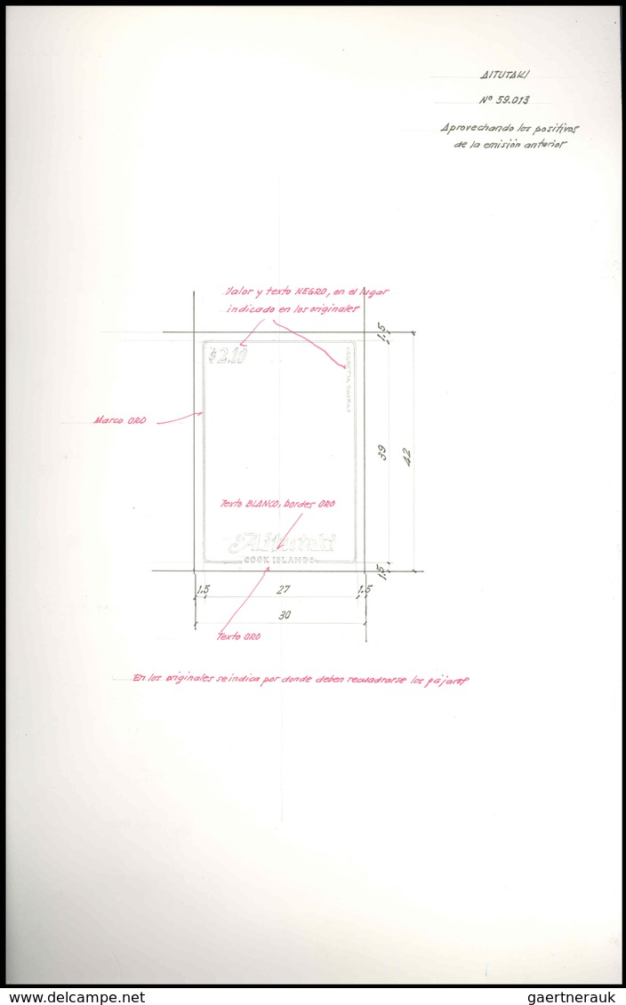 Thematik: Tiere-Vögel / Animals-birds: 1981, Aitutaki, BIRDS, 3 Different Sketches For The Overlay F - Andere & Zonder Classificatie