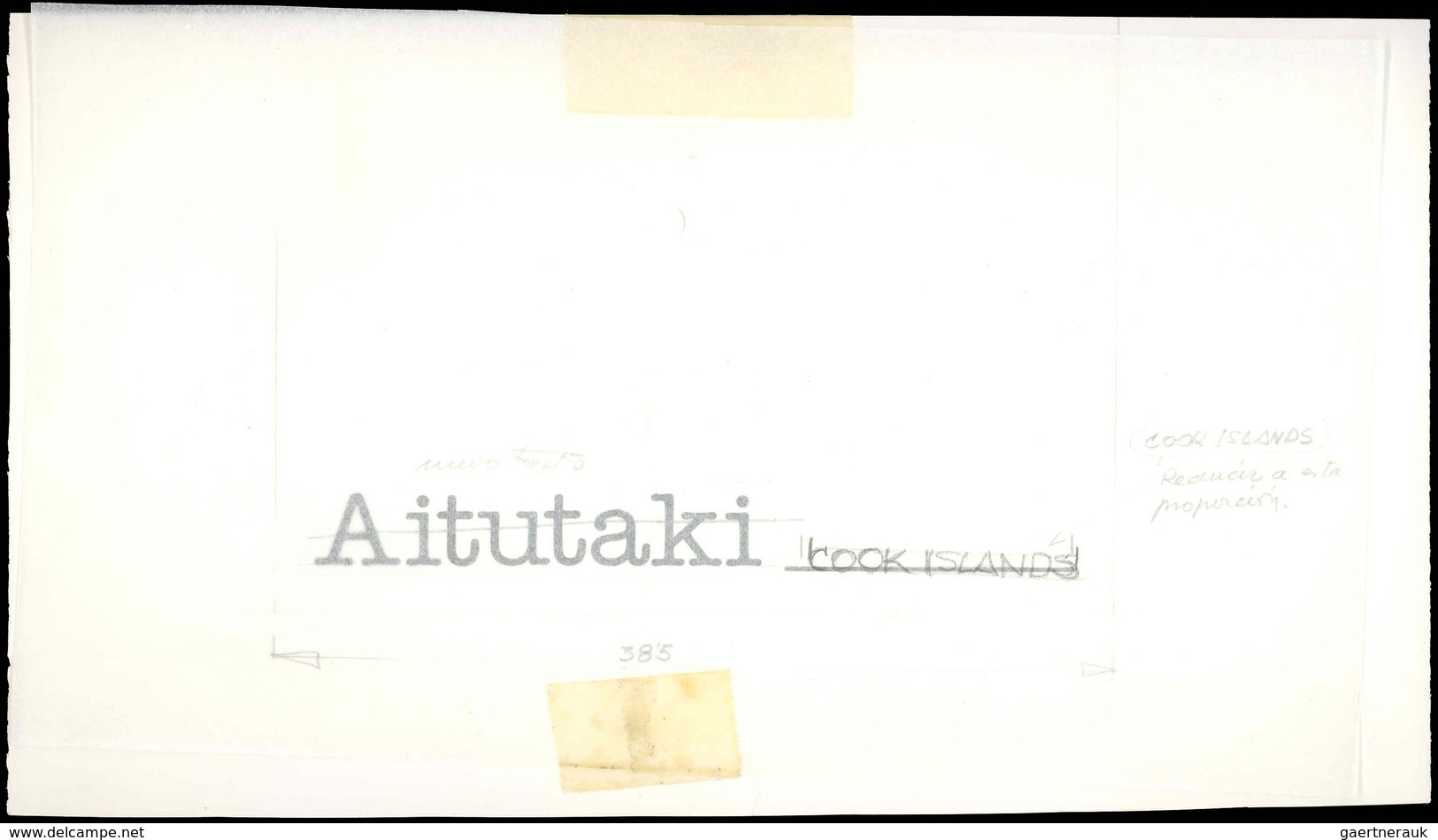 Thematik: Tiere-Vögel / animals-birds: 1981, Aitutaki, BIRDS, 3 different sketches for the overlay f