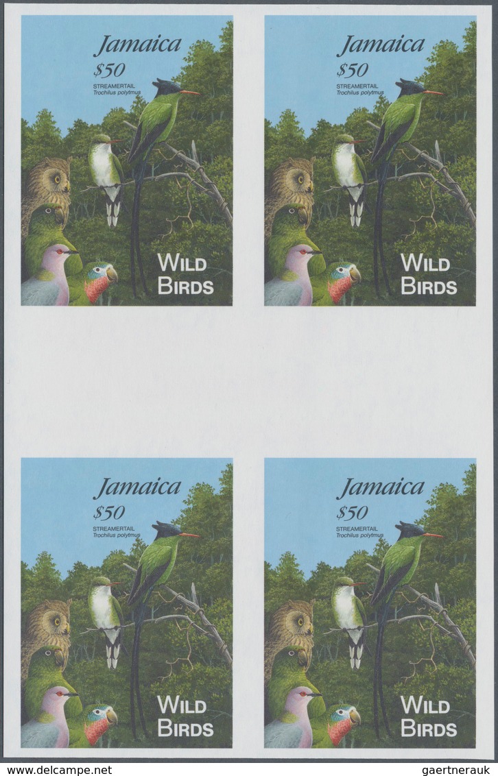 Thematik: Tiere-Vögel / Animals-birds: 1995, Jamaica. IMPERFORATE Cross Gutter Block Of 4 For The So - Otros & Sin Clasificación