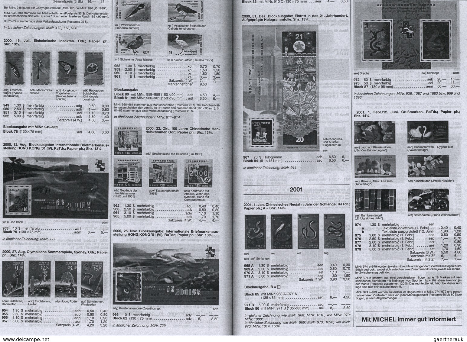 Thematik: Tiere-Vögel / Animals-birds: 2001, Hongkong, Greeting Stamps (designs "Chicks", "Swans" Et - Other & Unclassified