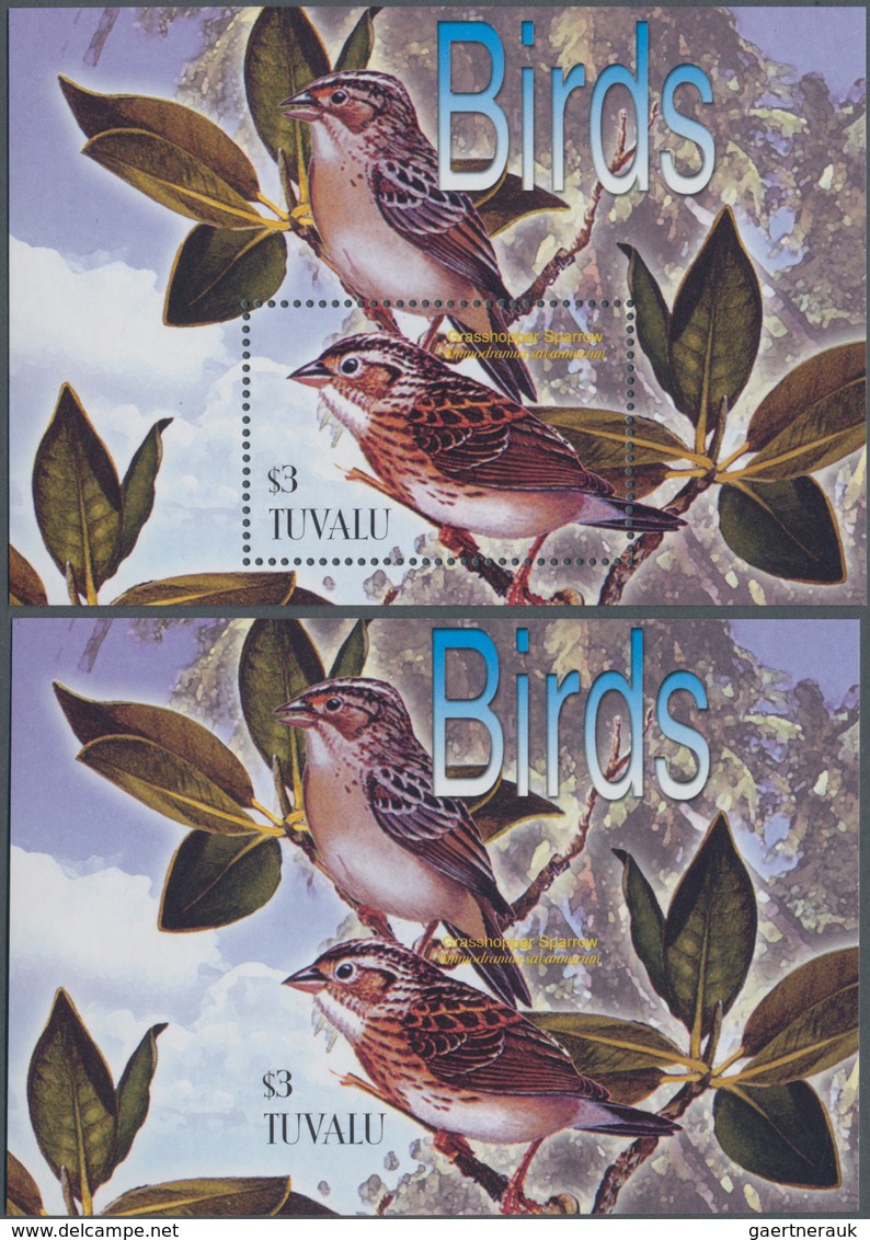 Thematik: Tiere-Vögel / Animals-birds: 2003, TUVALU: Birds 'Grasshopper Sparrow' (Ammodramus Savanna - Other & Unclassified