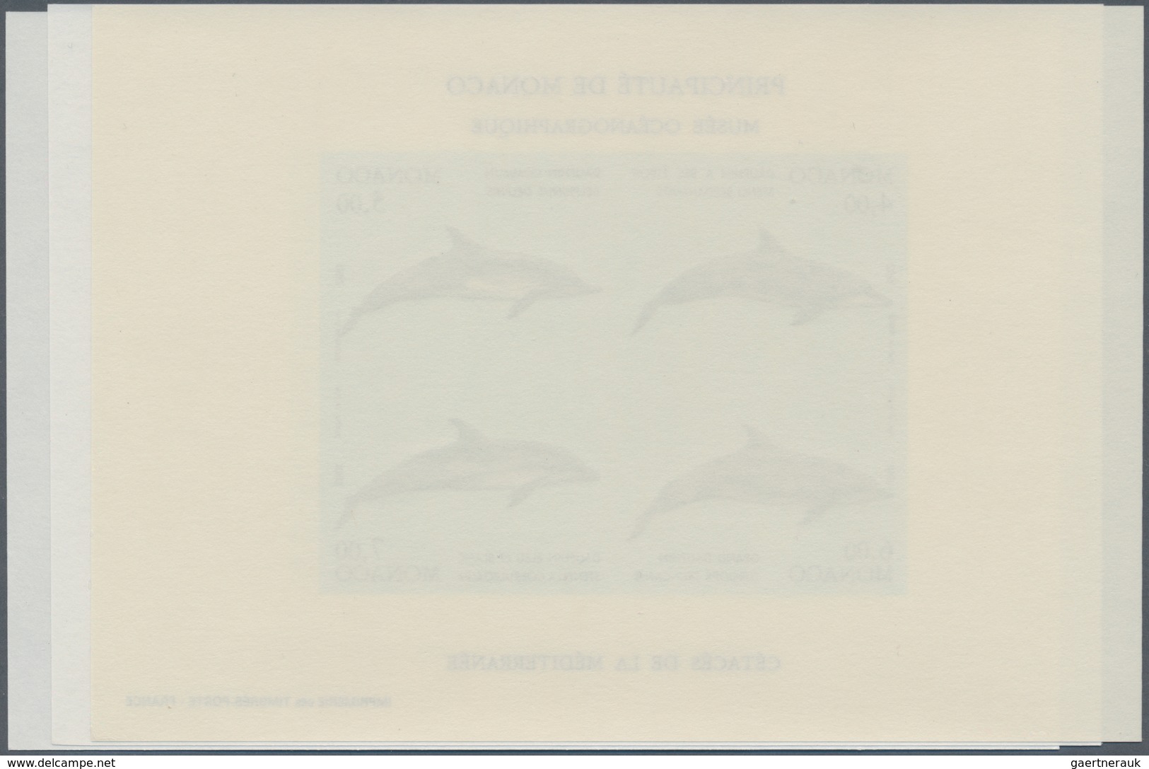 Thematik: Tiere-Meeressäuger (u.a. Wale) / Animals-aquatic Mammals: 1992/1994, MONACO: Whales And Do - Andere & Zonder Classificatie