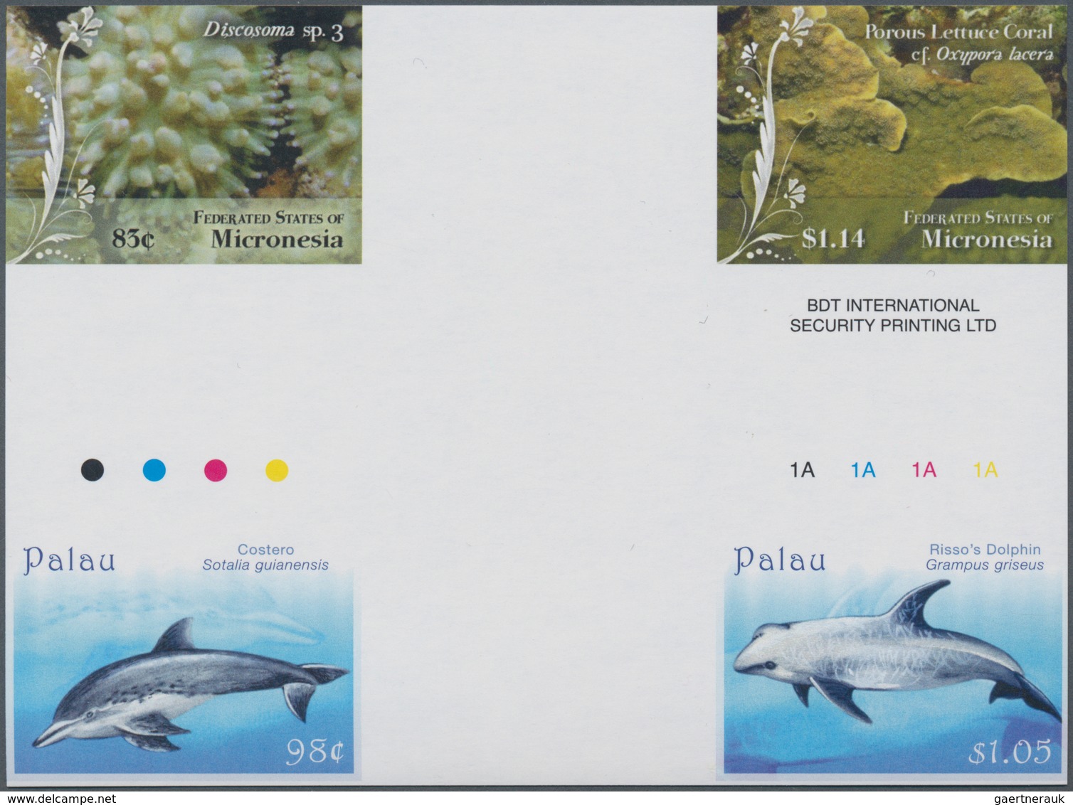 Thematik: Tiere-Meeressäuger (u.a. Wale) / Animals-aquatic Mammals: 2009, PALAU And MICRONESIA: Two - Andere & Zonder Classificatie