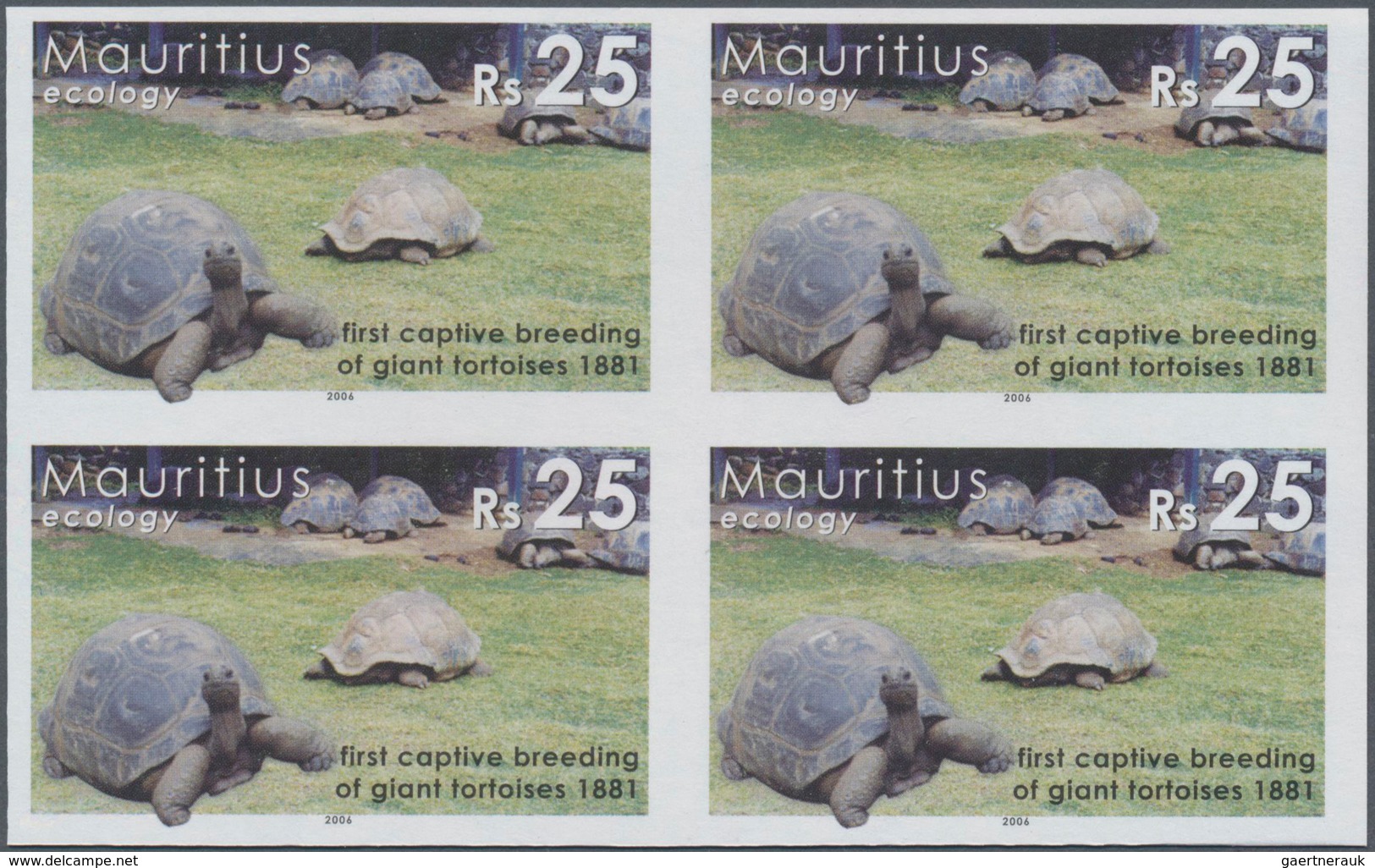 Thematik: Umweltschutz / Environment Protection: 2006, Mauritius. IMPERFORATE Block Of 4 For The 10r - Environment & Climate Protection