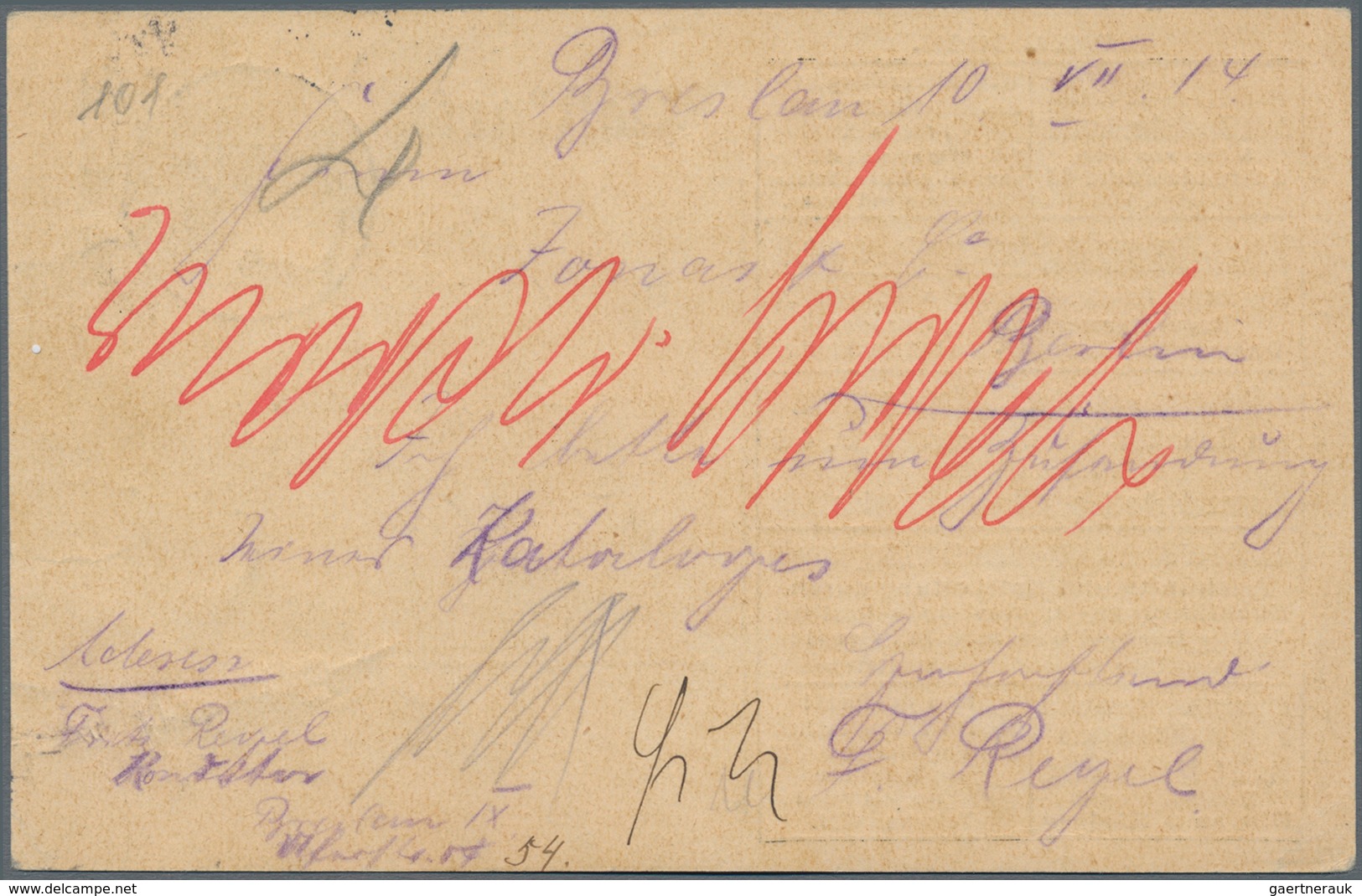 Thematik: Verkehr-Auto / Traffic-car: 1914, German Reich. Entire Postcard 5 Pf Germania On The Front - Auto's