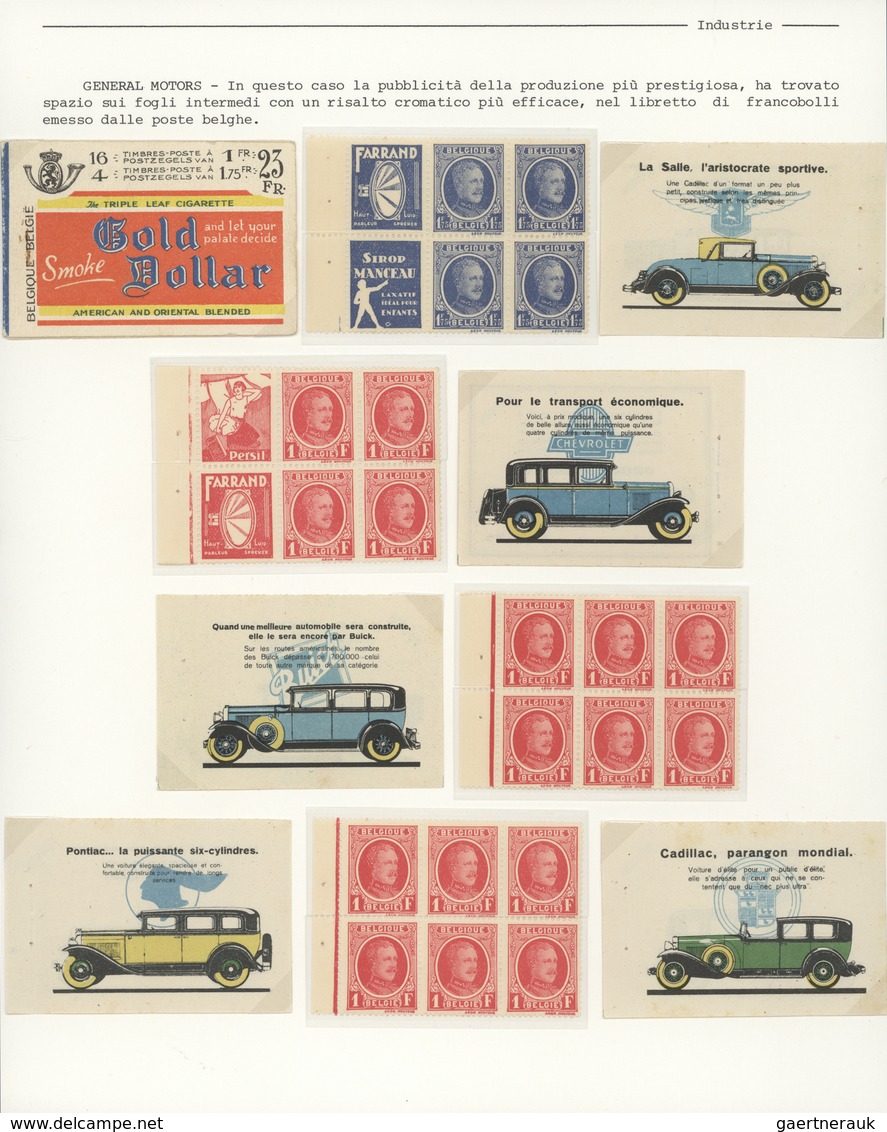 Thematik: Verkehr-Auto / Traffic-car: 1927, Belgium. Opened And Fanned Out Stamp Booklet (on Album P - Cars