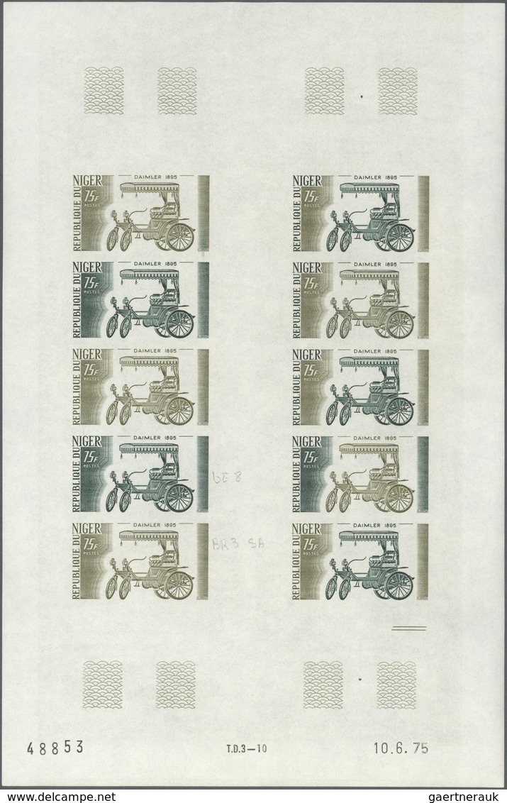 Thematik: Verkehr-Auto / Traffic-car: 1975, Niger. Complete Set "Early Automobiles" (4 Values) In 4 - Auto's