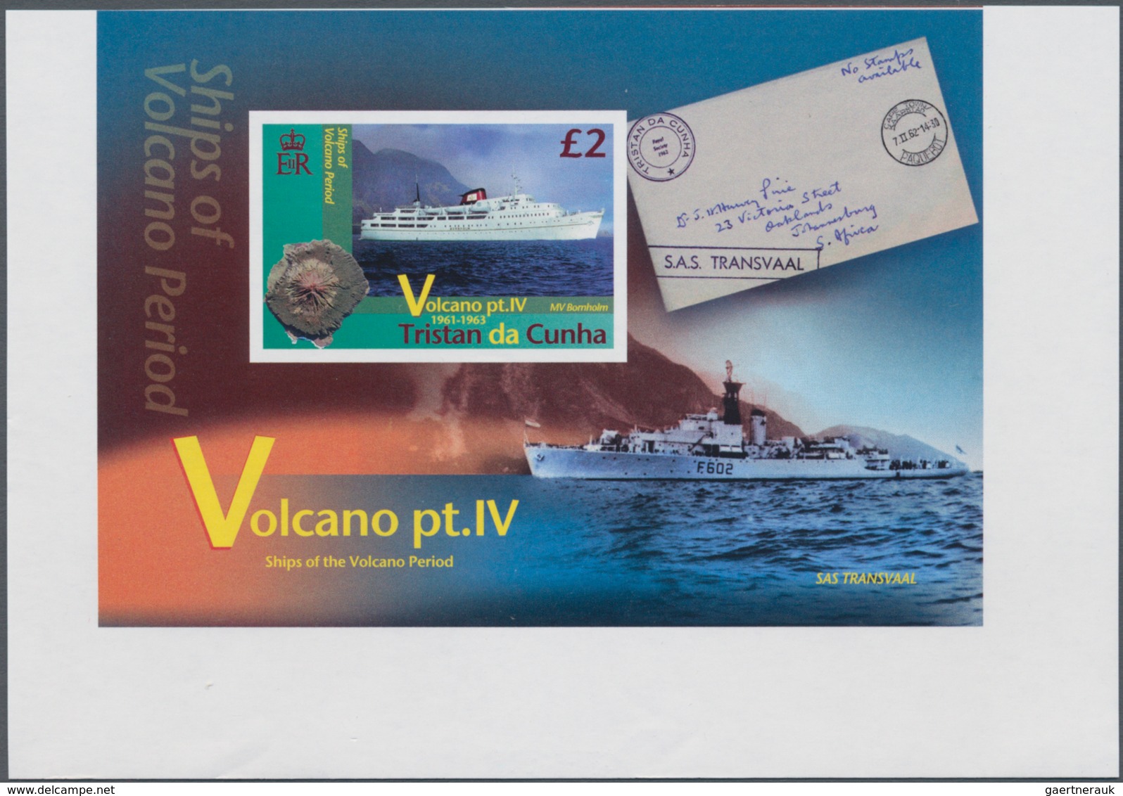 Thematik: Vulkane / Volcanoes: 2013, TRISTAN DA CUNHA: 50th Anniversary Of Volcanic Eruption (ships - Vulkane