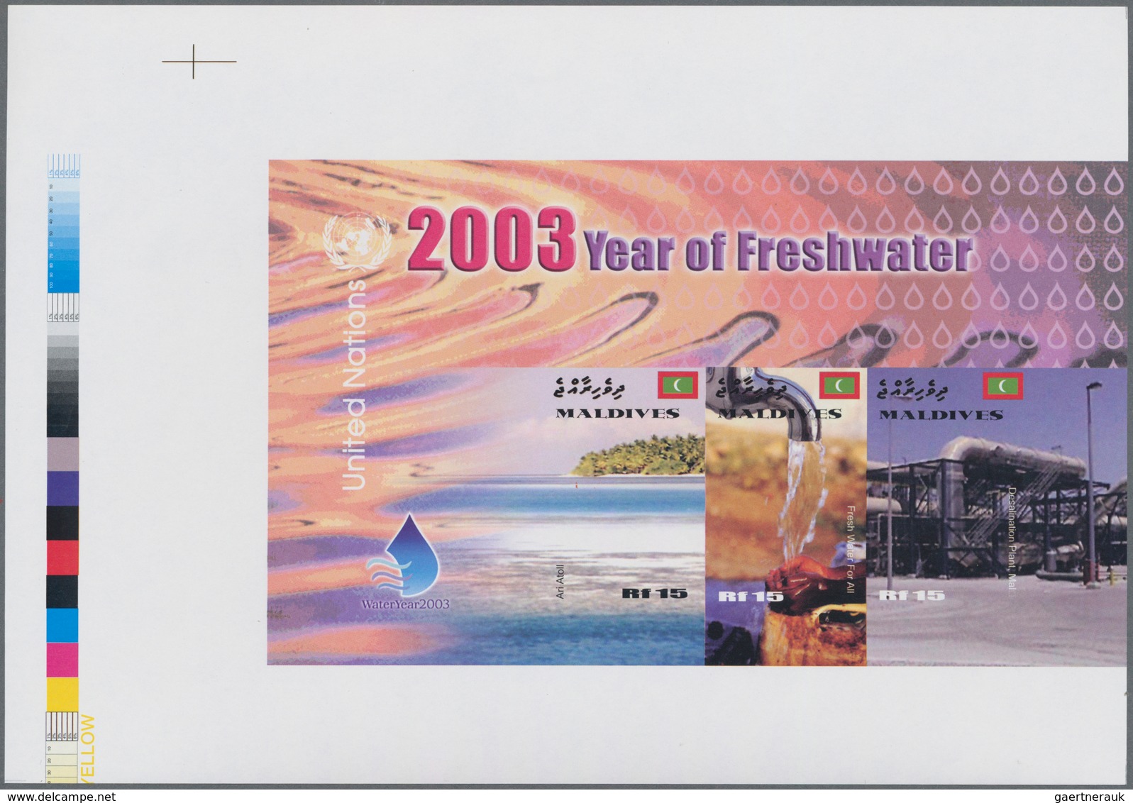 Thematik: Wasser / Water: 2003, MALDIVES: International Year Of Freshwater Complete Set Of Three In - Non Classés