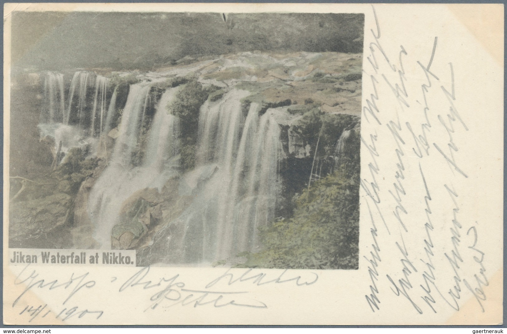 Thematik: Wasserfälle / Waterfalls: 1901, Japan. Entire Postcard 4sn With Photo Print On The Reverse - Unclassified