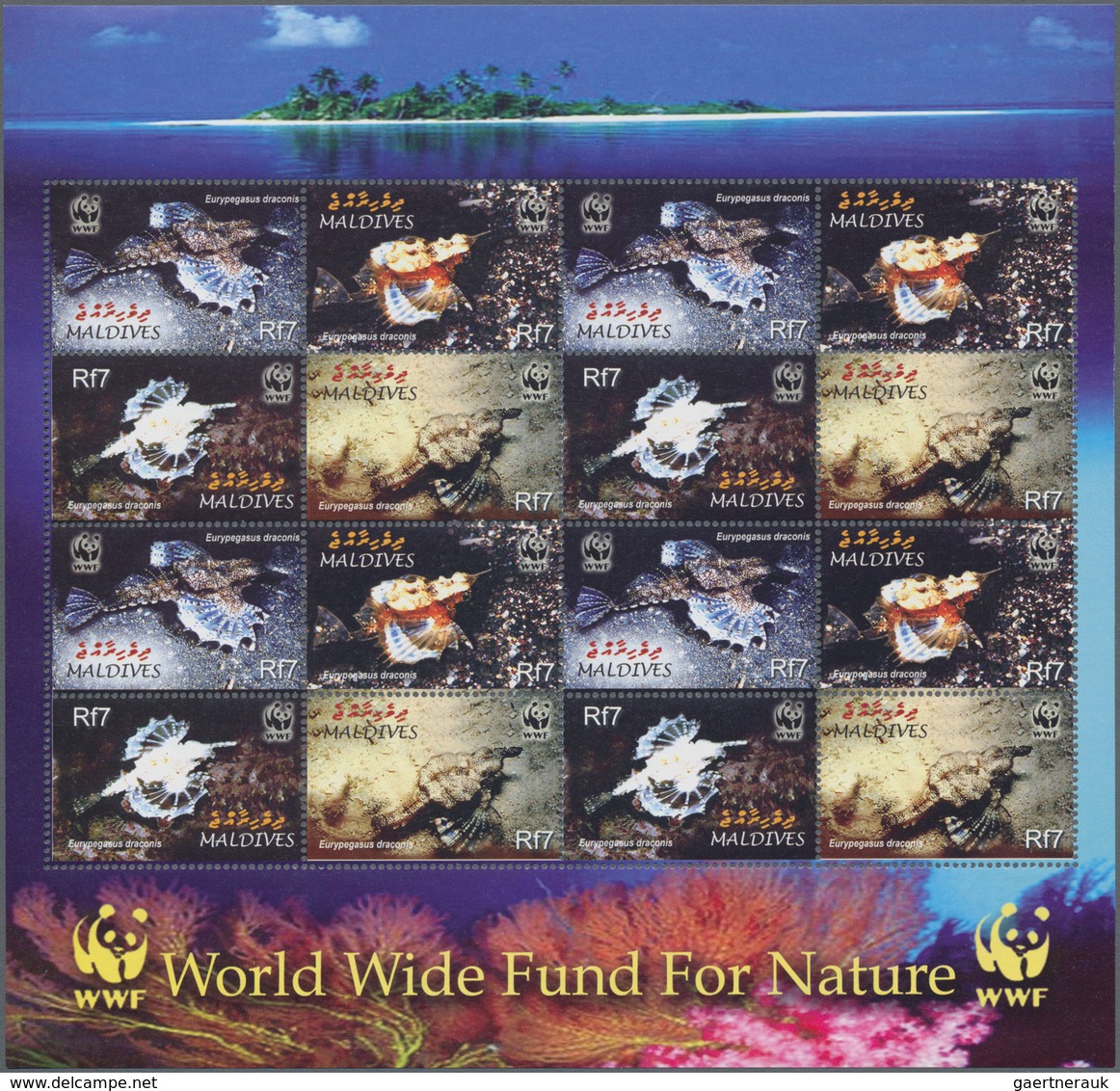 Thematik: WWF: 2004, MALDIVES: WWF (Sea-moth Fish) In Complete Perforate And IMPERFORATE Sheetlets W - Other & Unclassified