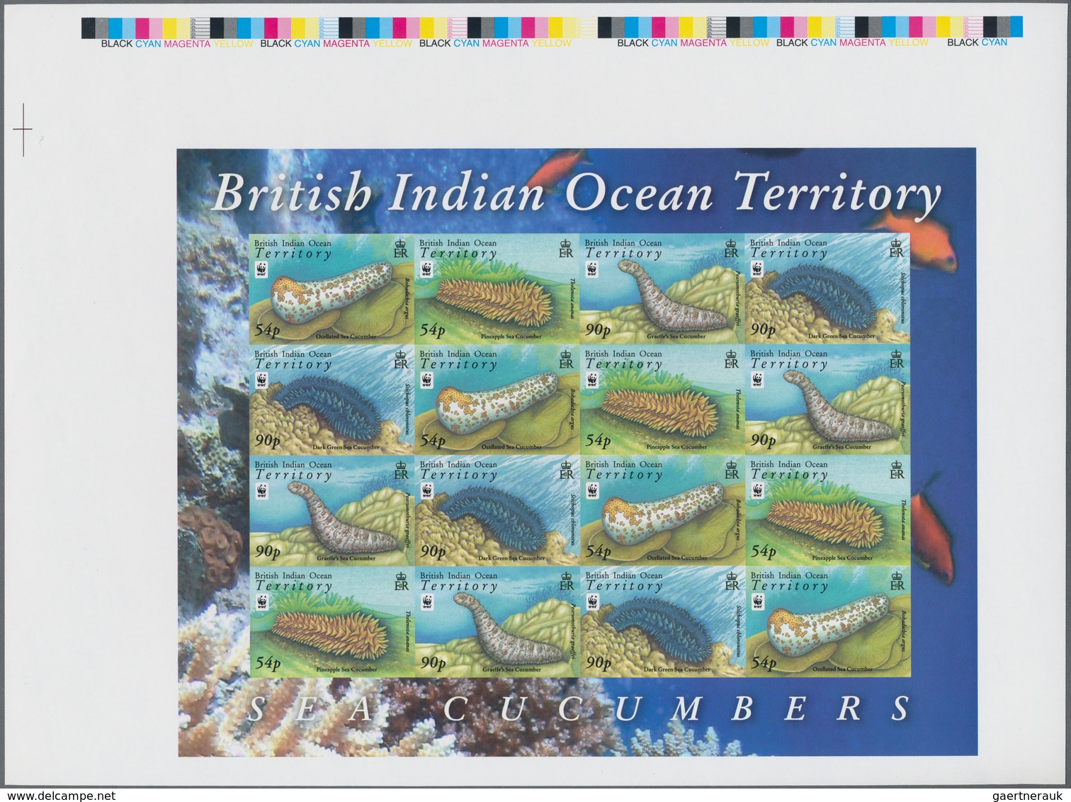 Thematik: WWF: 2008, BRITISH INDIAN OCEAN TERRITORY: WWF Sea Cucumbers In A Complete IMPERFORATE She - Other & Unclassified