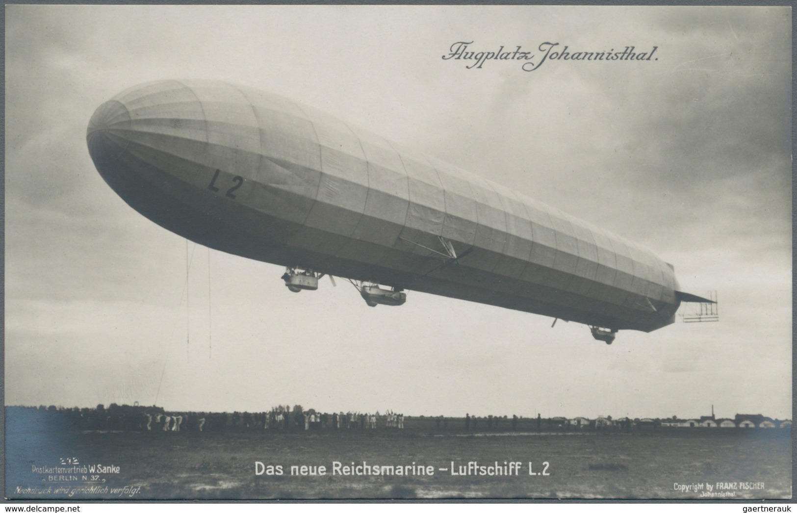 Thematik: Zeppelin / Zeppelin: 1910 (ca). German Empire Pioneer Zeppelin Airship Real Photo Postcard - Zeppelines