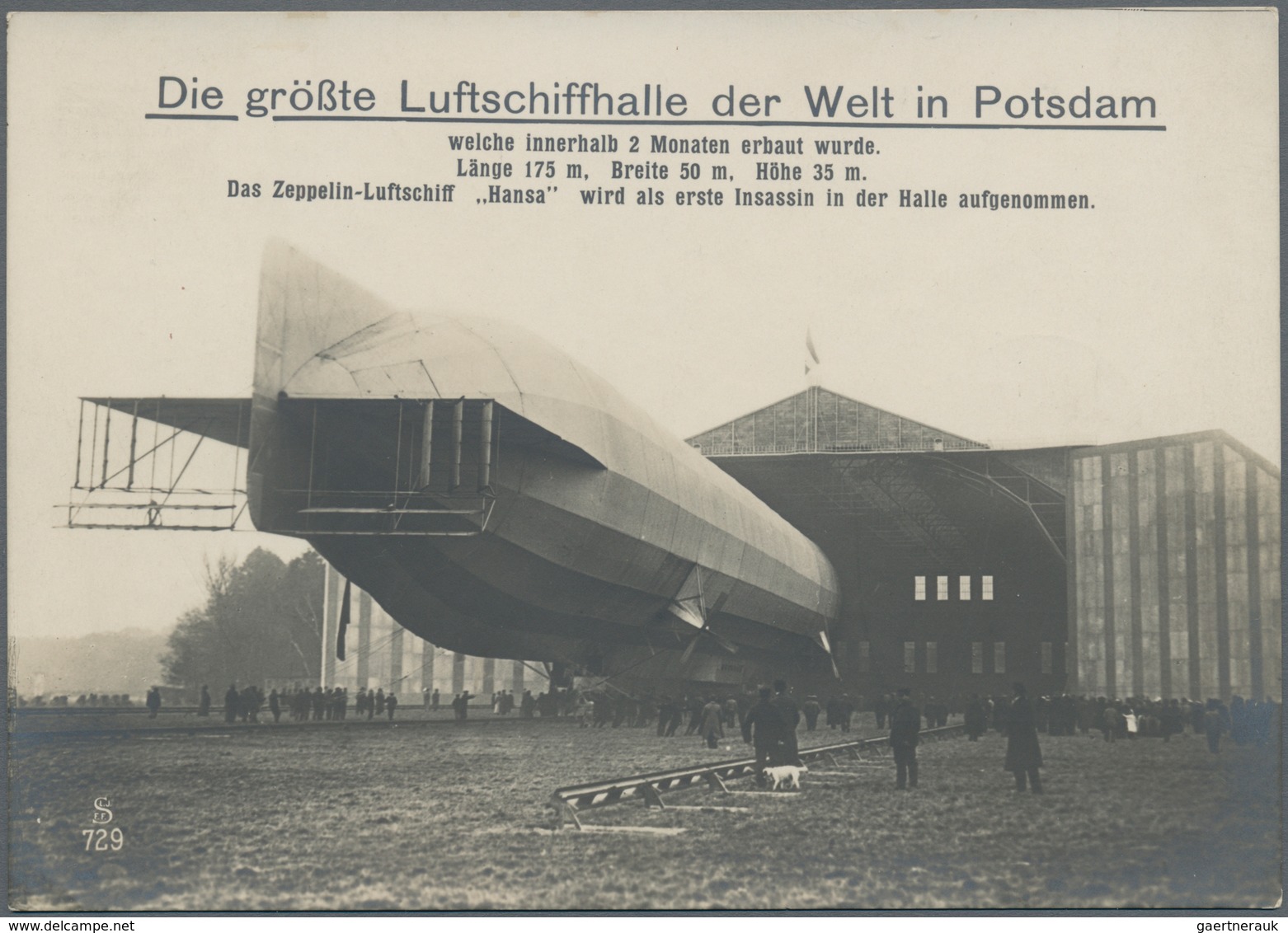 Thematik: Zeppelin / Zeppelin: 1911. Original, Oversized, Period Real Photo Postcard Of The Pioneeri - Zeppelins