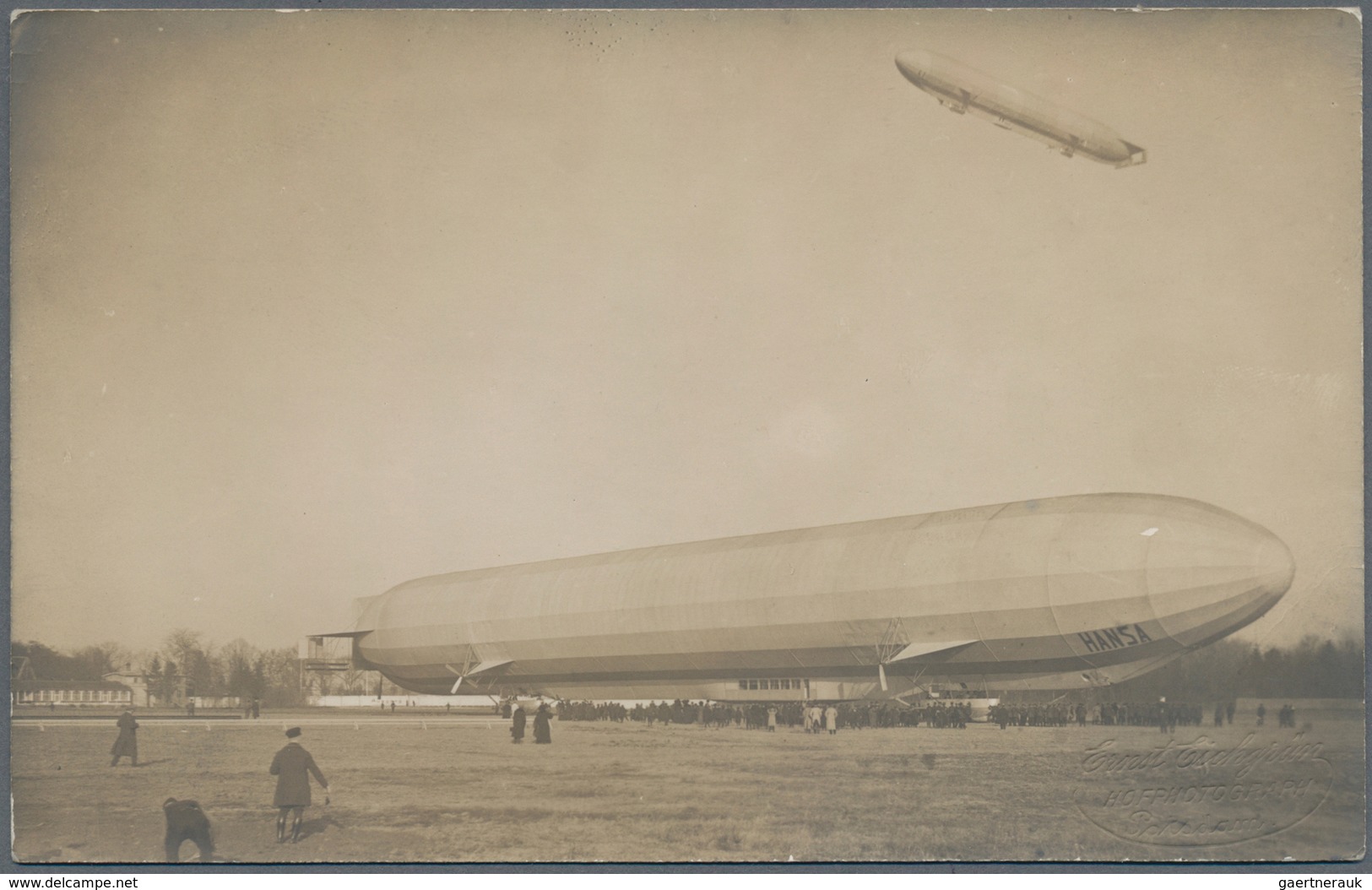 Thematik: Zeppelin / Zeppelin: 1912. Real Photo Postcard Of The Hansa And Ill-fated Military L1 Airs - Zeppelines