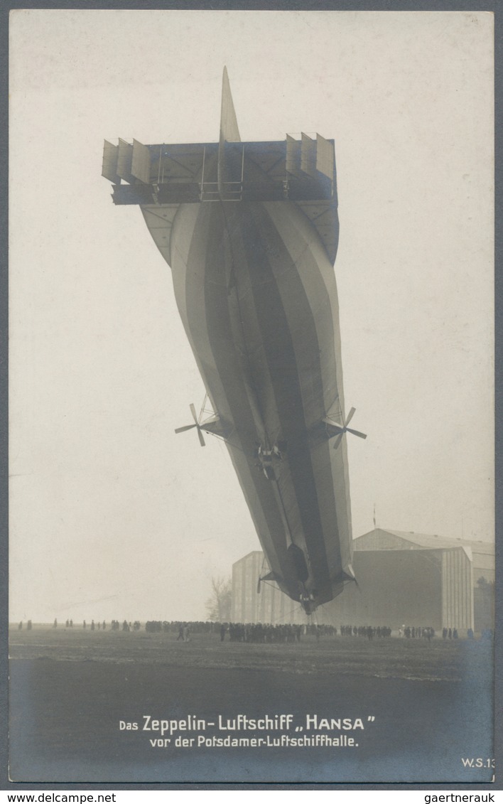 Thematik: Zeppelin / Zeppelin: 1913. Rare Early Sanke Real Photo Postcard Of Airship At Potsdam Luft - Zeppelines