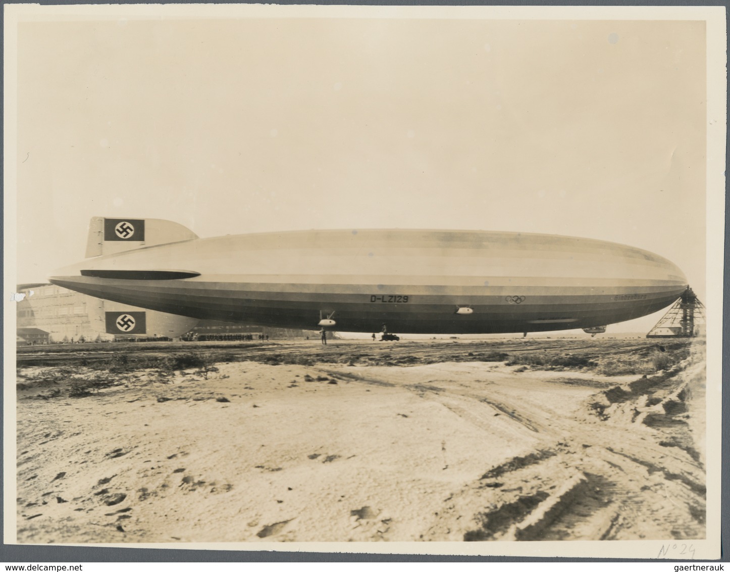 Thematik: Zeppelin / Zeppelin: 1936. Original, Period, Photograph Of The Hindenburg Zeppelin LZ129 A - Zeppelins