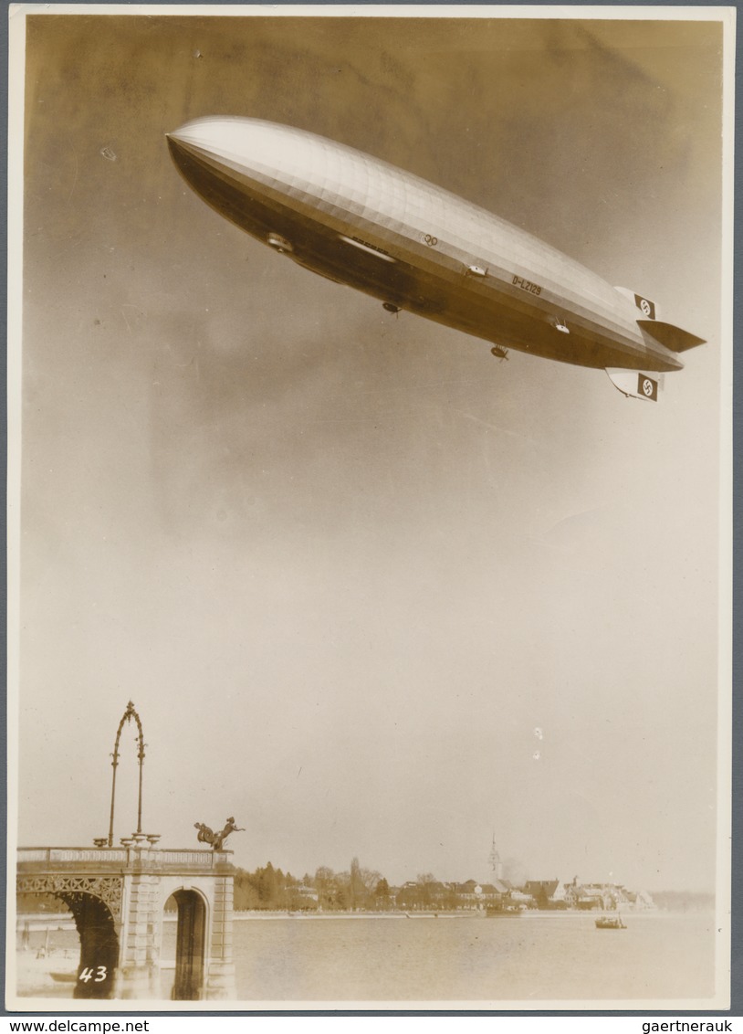 Thematik: Zeppelin / Zeppelin: 1936. Original, Period, Photograph Of The Hindenburg Zeppelin LZ129 A - Zeppelins