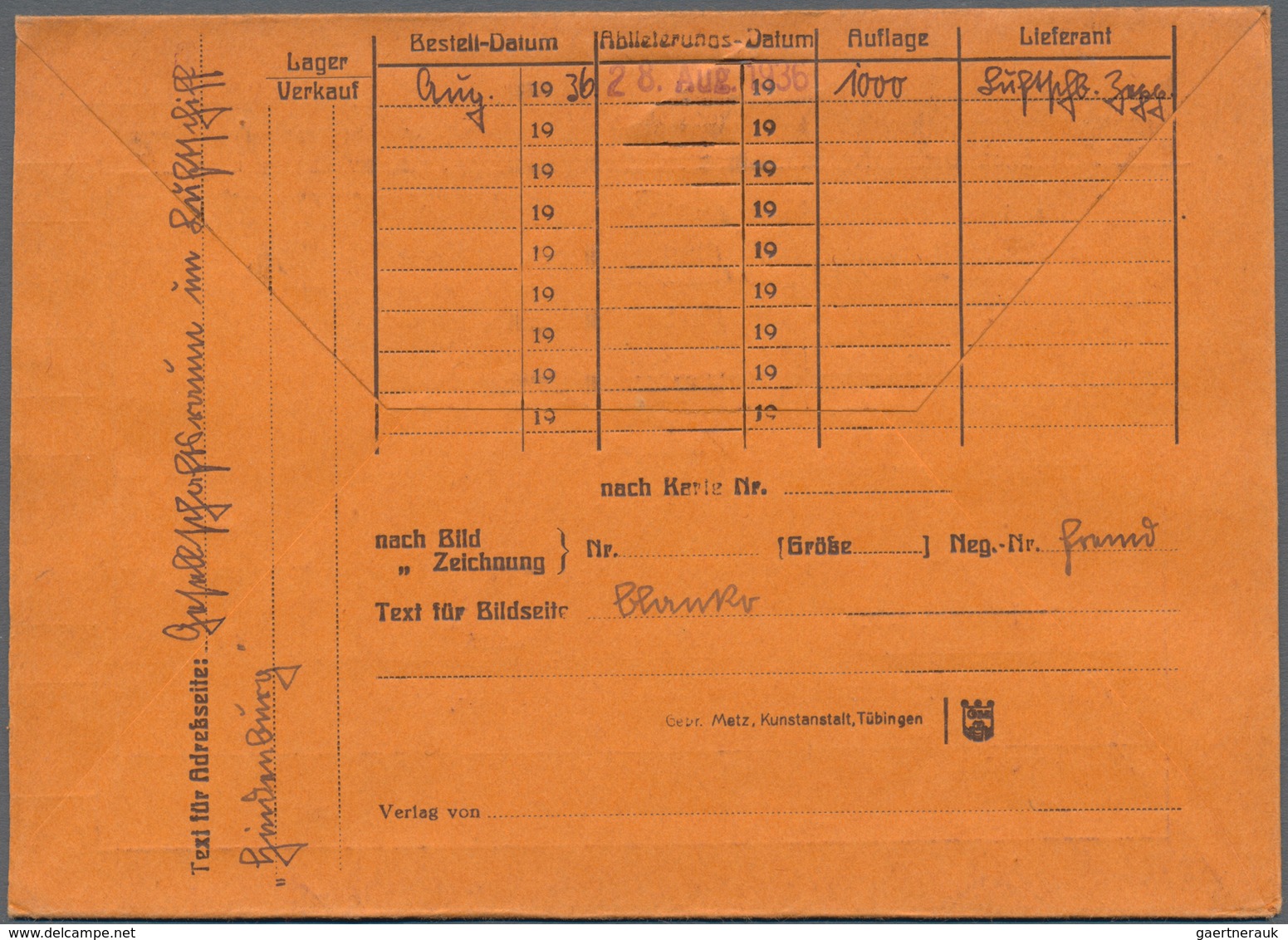 Thematik: Zeppelin / Zeppelin: 1936. This Is A One-of-a-kind Item From The Deutsche Zeppelin Reedere - Zeppelines