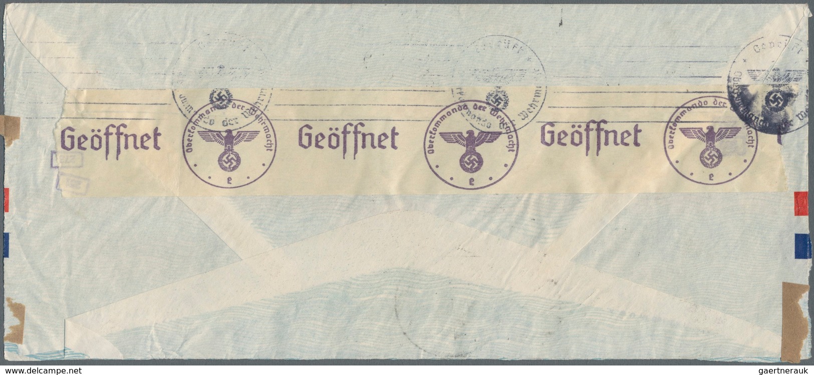 Thematik: Zeppelin / Zeppelin: 1940. Very Unusual, Original Airmail Cover Flown Via Clipper From New - Zeppelins