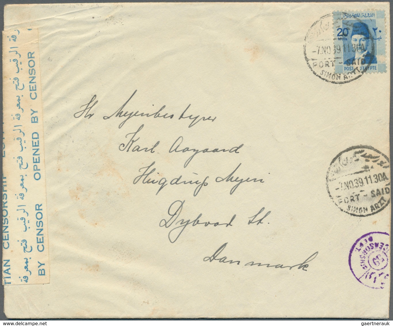 Ägypten: 1892/1939: Two Postal Stationery Items And One Cover, With 1) P/s Envelope 5m., Uprated 1p. - 1866-1914 Khedivato De Egipto