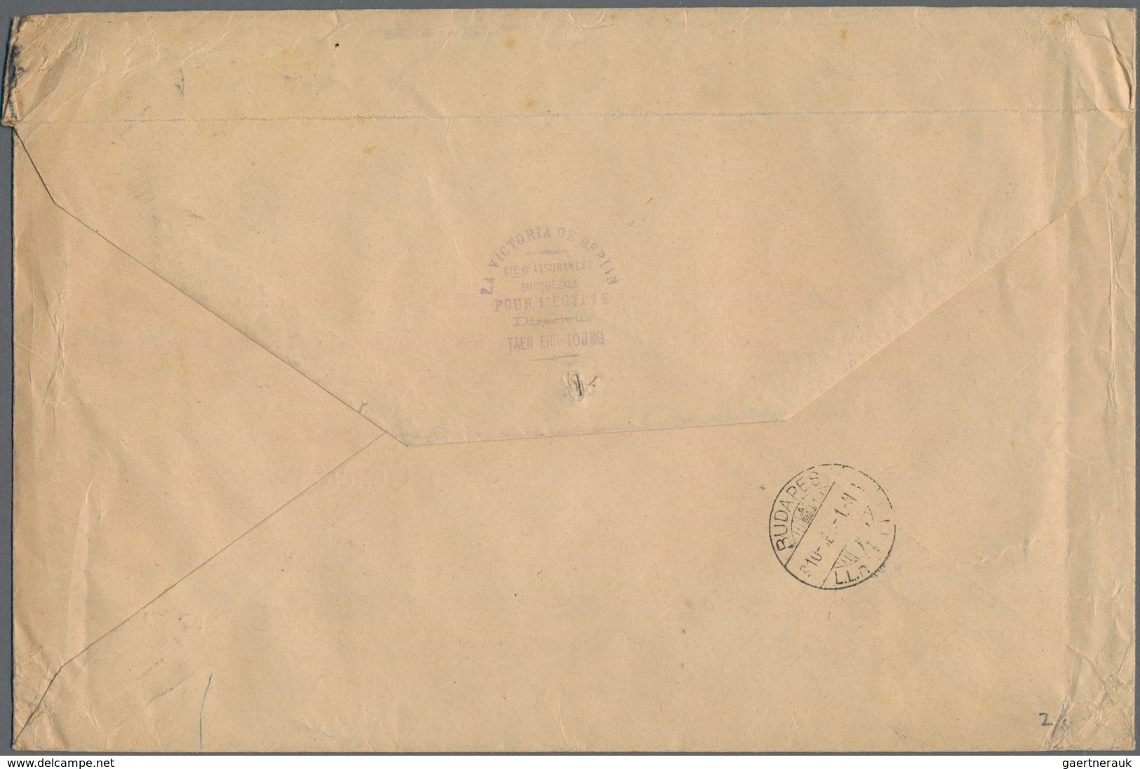 Ägypten: 1910 Printed "Business Papers" Envelope Used Registered From Alexandria To Budapest, Franke - 1866-1914 Khedivato De Egipto