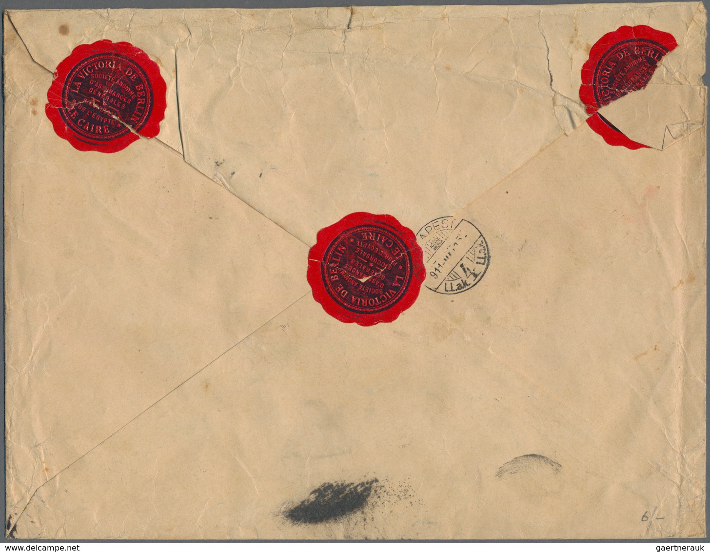 Ägypten: 1911 Printed "Papiers D'Affairs" Envelope, "Papiers D'Affairs" Crossed Out And Notes "Corre - 1866-1914 Khedivato De Egipto