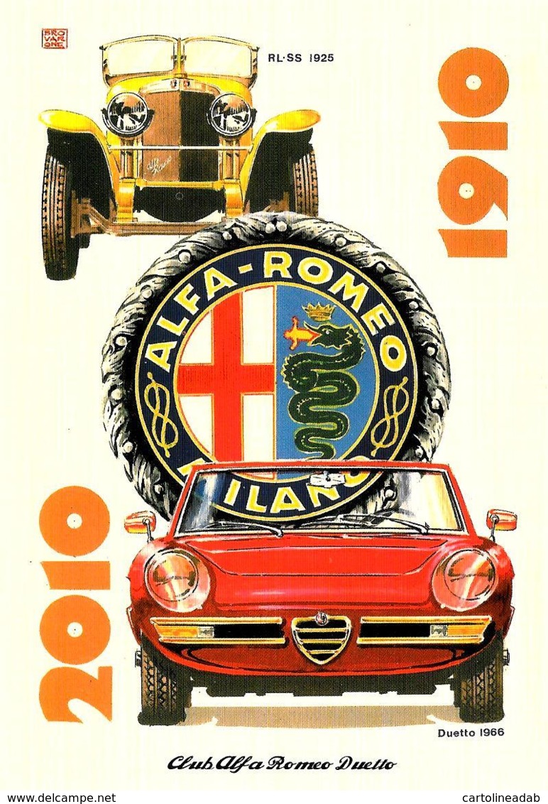 [MD3482] CPM - CLUB ALFA ROMEO DUETTO - CENTENARIO DEL MARCHIO 1910/2010 - PUBLICARD 1211 - Non Viaggiata - Turismo