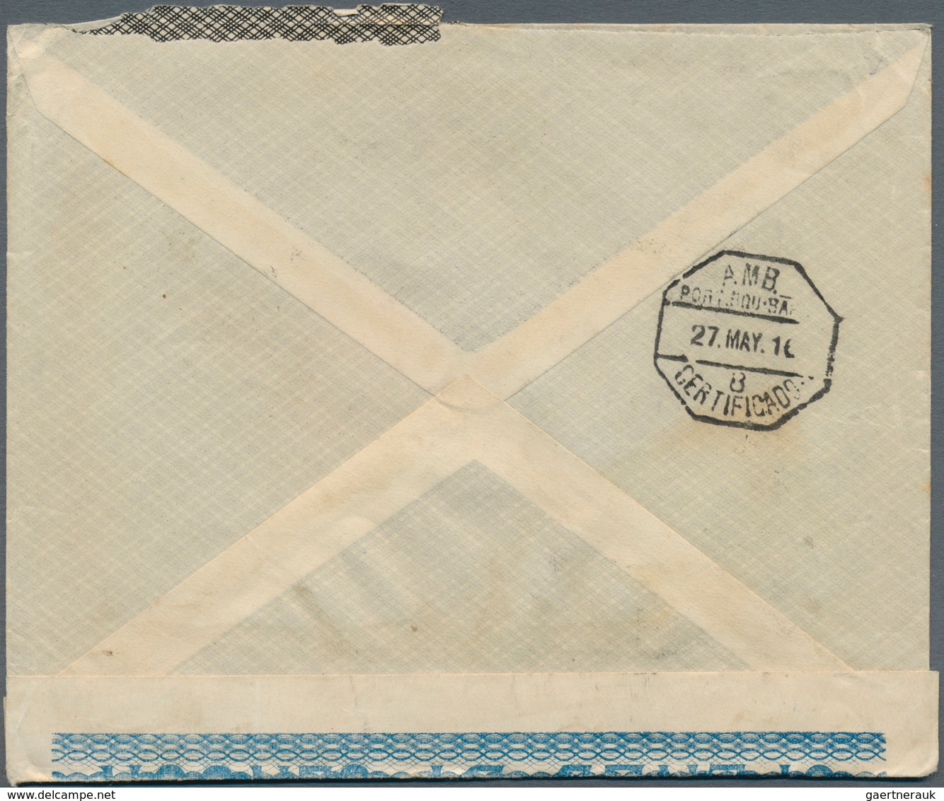 Ägypten - Stempel: 1915/16, Lot Of 7 Comercially Used R-Letters To Spain With Censor-stripes And Cen - Other & Unclassified