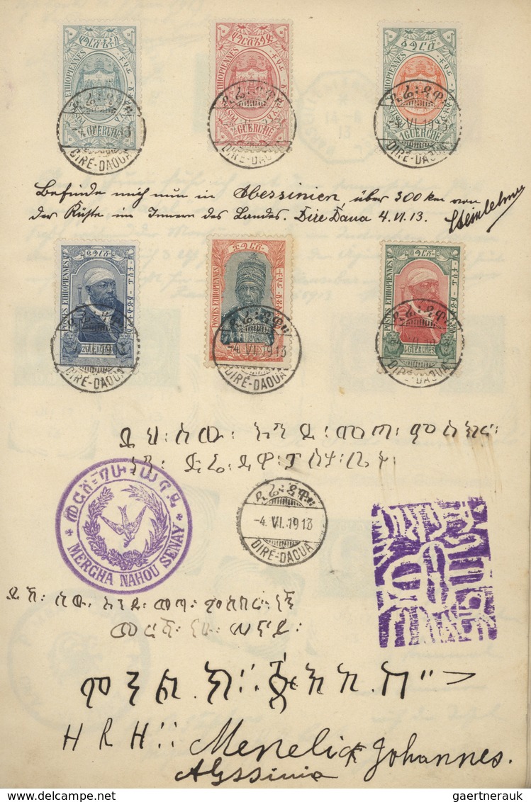 Ägypten - Besonderheiten: 1913, 25 Jan - 4 Aug, PHILATELIC TRAVEL DIARY "AFRICA ROUND TRIP" of Mr Jo