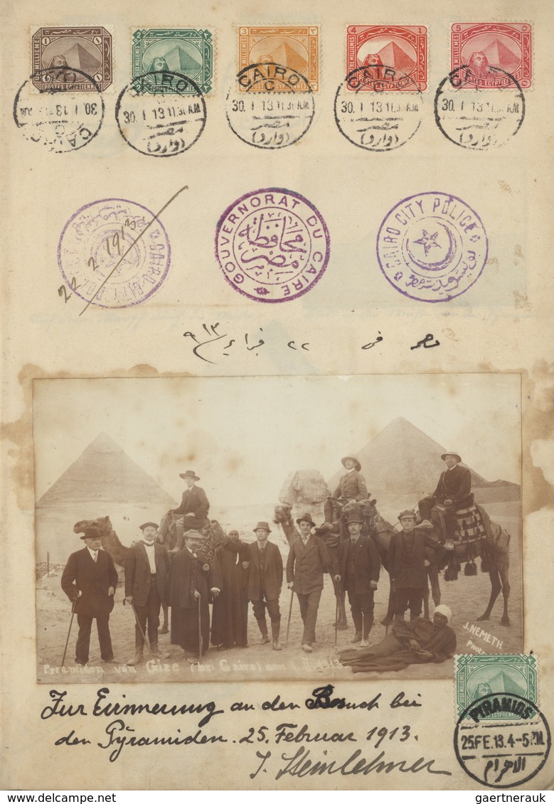 Ägypten - Besonderheiten: 1913, 25 Jan - 4 Aug, PHILATELIC TRAVEL DIARY "AFRICA ROUND TRIP" of Mr Jo