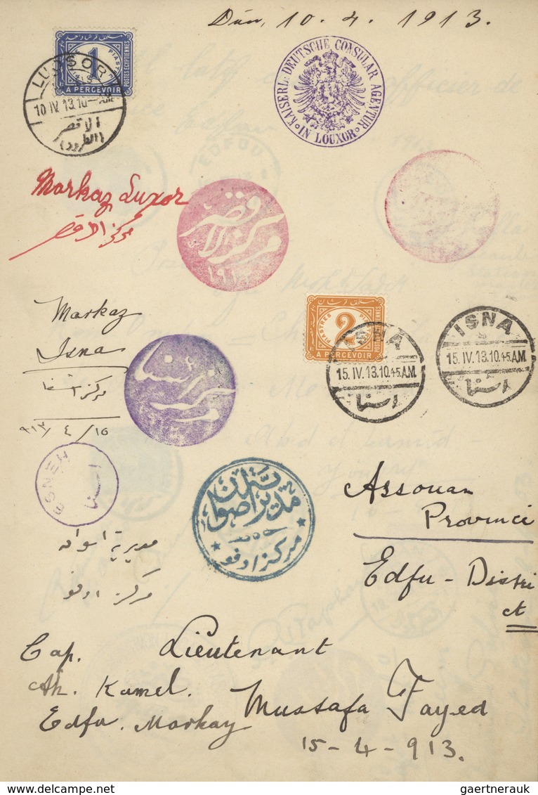 Ägypten - Besonderheiten: 1913, 25 Jan - 4 Aug, PHILATELIC TRAVEL DIARY "AFRICA ROUND TRIP" of Mr Jo