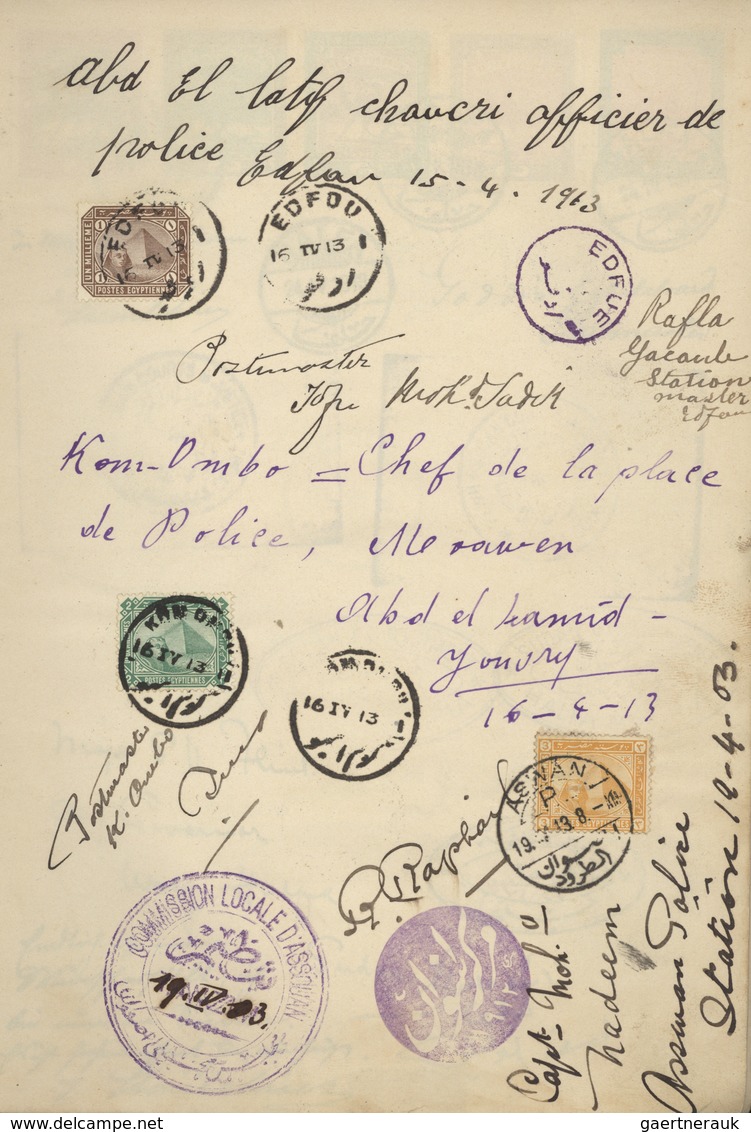 Ägypten - Besonderheiten: 1913, 25 Jan - 4 Aug, PHILATELIC TRAVEL DIARY "AFRICA ROUND TRIP" of Mr Jo