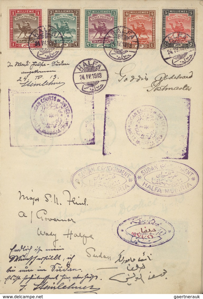 Ägypten - Besonderheiten: 1913, 25 Jan - 4 Aug, PHILATELIC TRAVEL DIARY "AFRICA ROUND TRIP" of Mr Jo