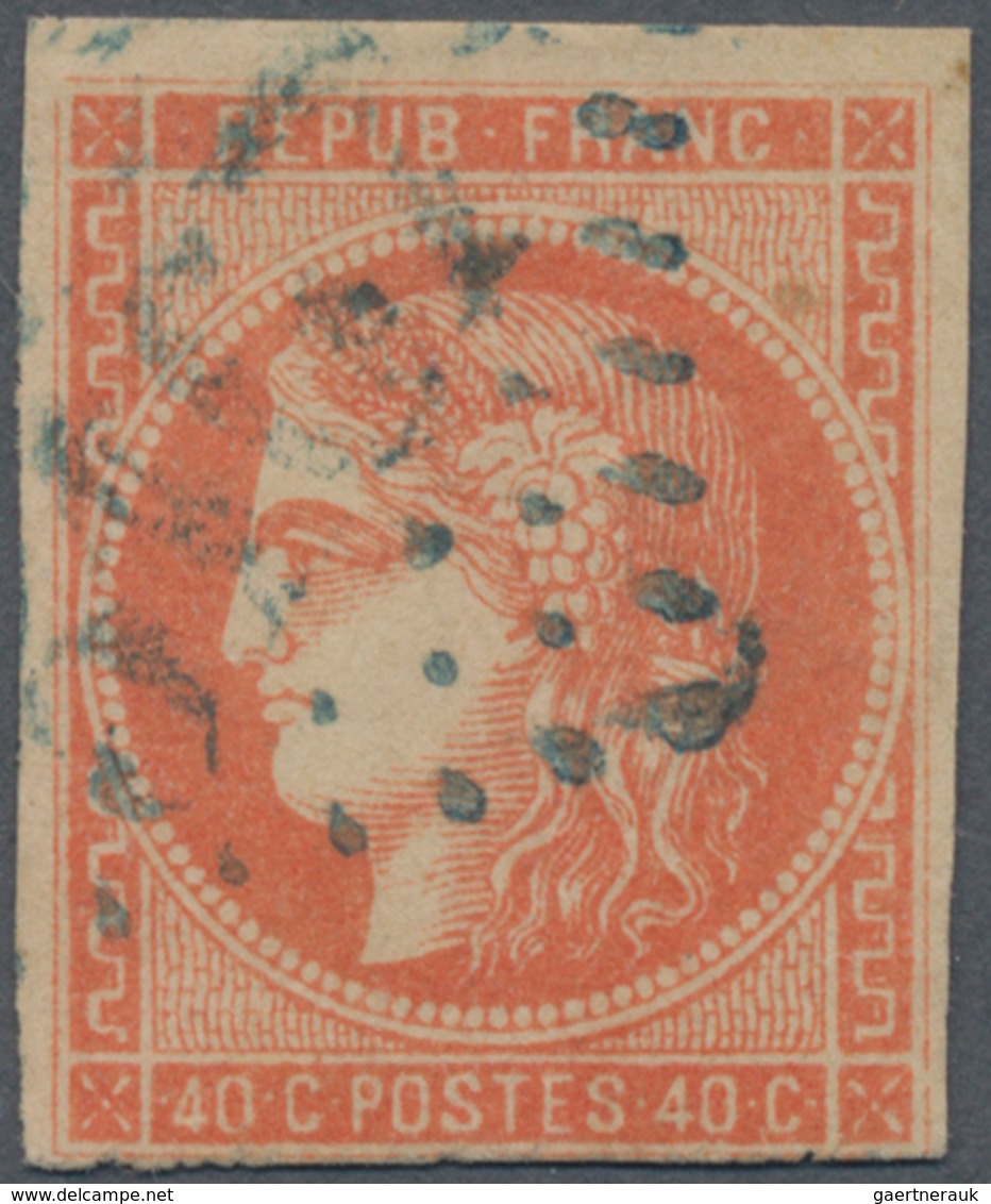 Algerien: 1870, Ceres 40 C Orange Cancelled By Dotted Numeral "5167" Sidi- Ali (Yv. 48). - Covers & Documents