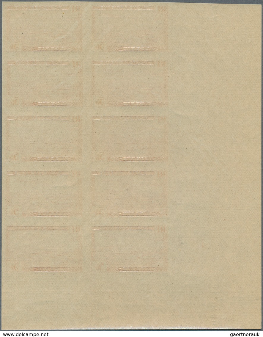 Algerien: 1946, Airmails, 5fr.-40fr., Complete Set In Imperforate Marginal Blocks Of Ten From The Co - Brieven En Documenten