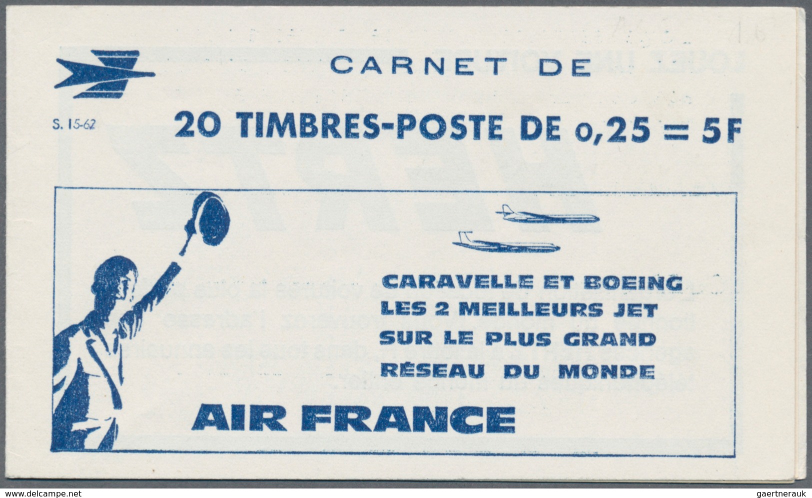 Algerien: 1962. Booklet (S. 15-62) Containing 20 Stamps 0.25fr Marianne De Decaris. Each Stamp With - Cartas & Documentos