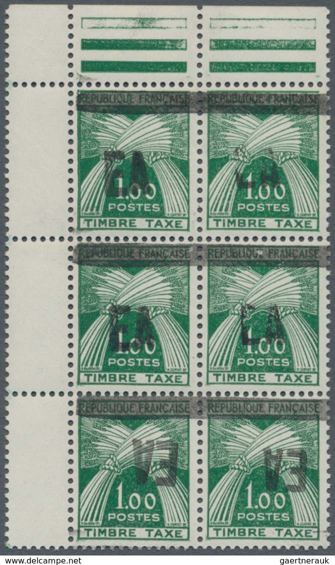 Algerien - Portomarken: 1962, Postage Dues Of France With Hand-stamp Overprint "EA" And Bar Over Old - Algerije (1962-...)