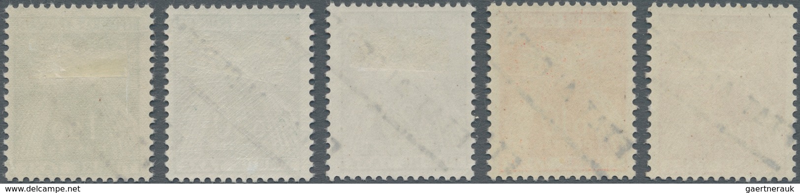 Algerien - Portomarken: 1962, Postage Dues Of France With Hand-stamp Overprint "EA" And Bar Over Old - Algerije (1962-...)