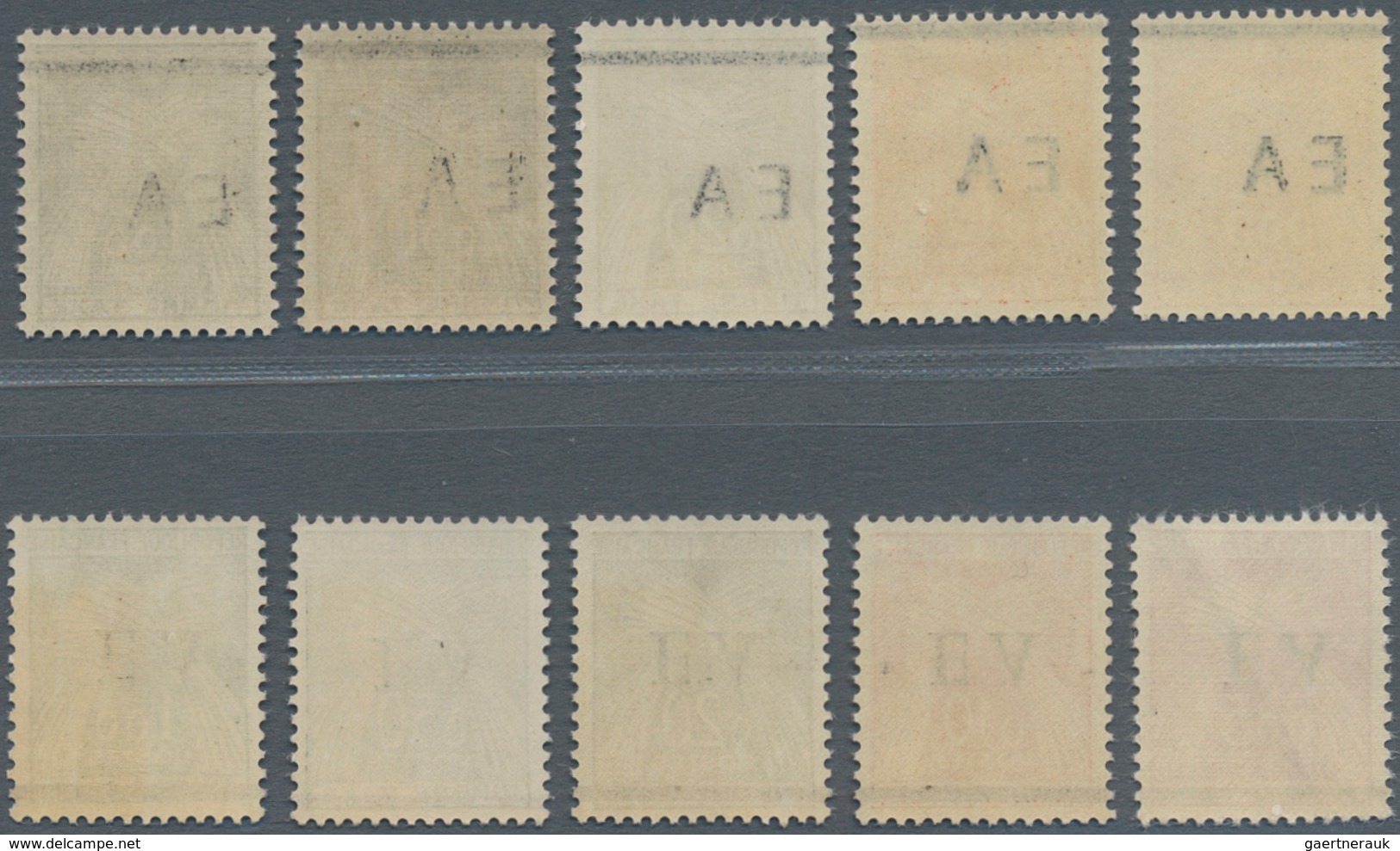 Algerien - Portomarken: 1962, EA Machine Overprints, 2 Sets, One With Regular Overprint, The Second - Algeria (1962-...)