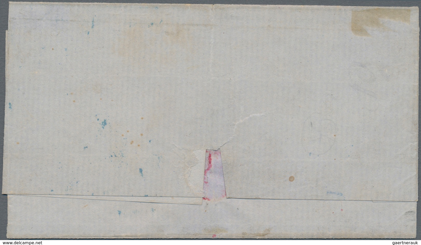 Argentinien: 1858 5c. Light Red, Small Numerals, Used On Folded Cover From Parana To Goya, Tied By B - Other & Unclassified